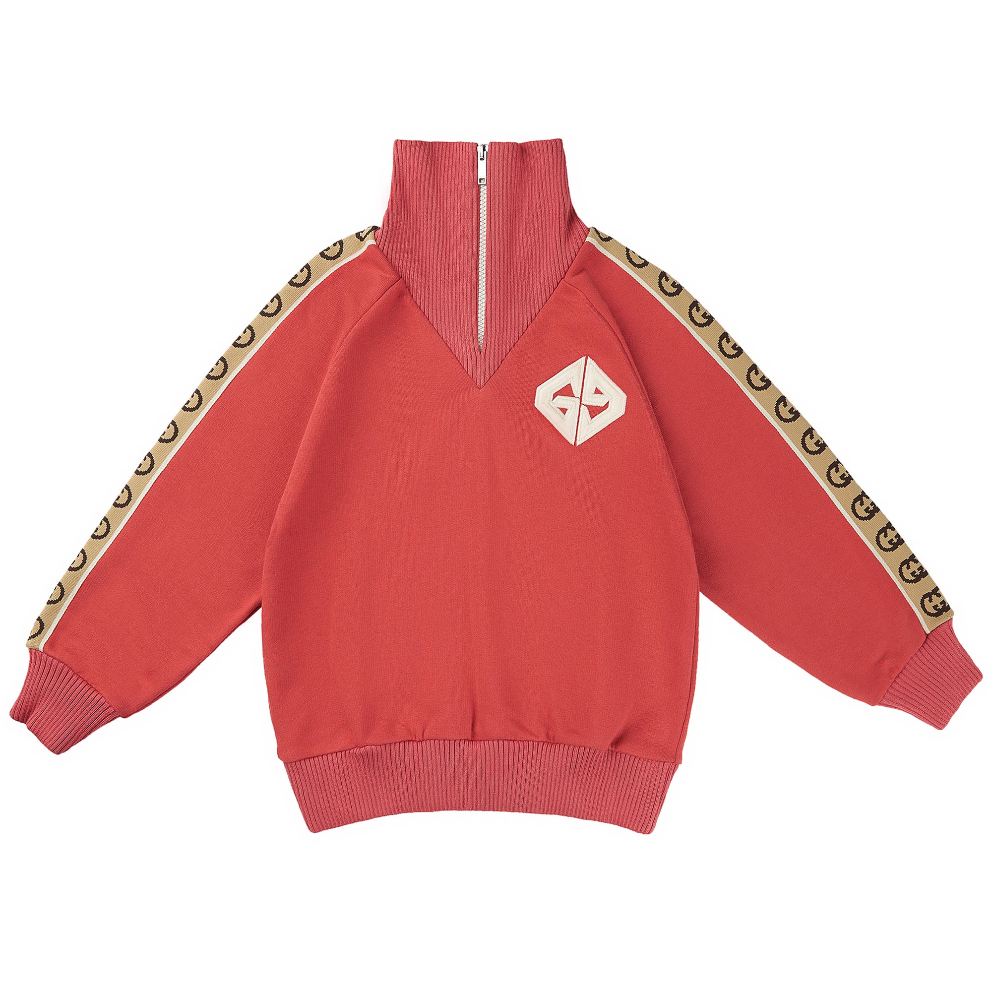Girls Red Logo Cotton Sweatshirt