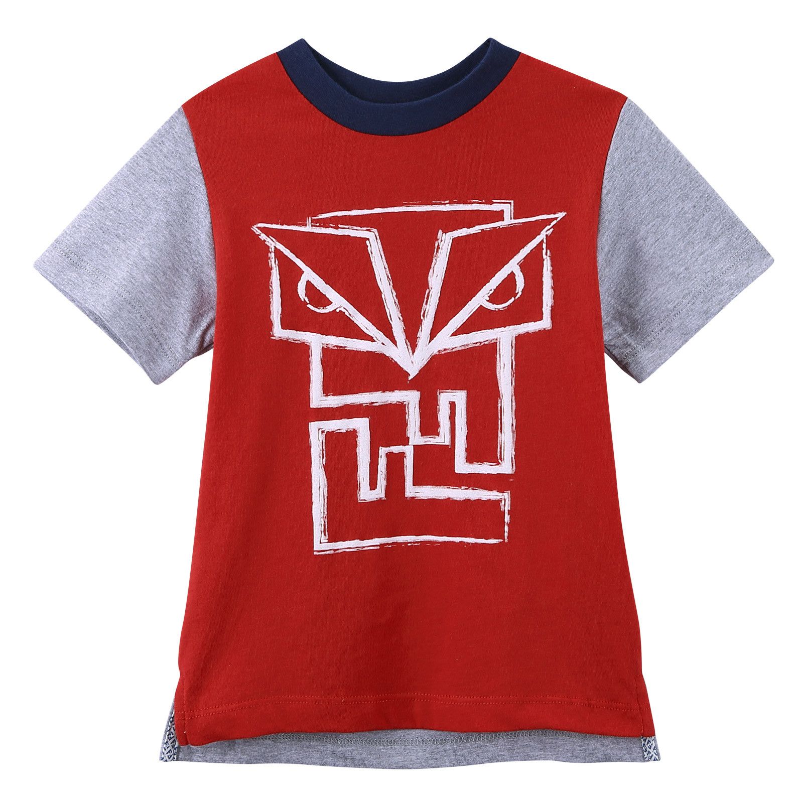 Boys Red&Grey 'FF Monster' Printed Cotton T-Shirt - CÉMAROSE | Children's Fashion Store - 1