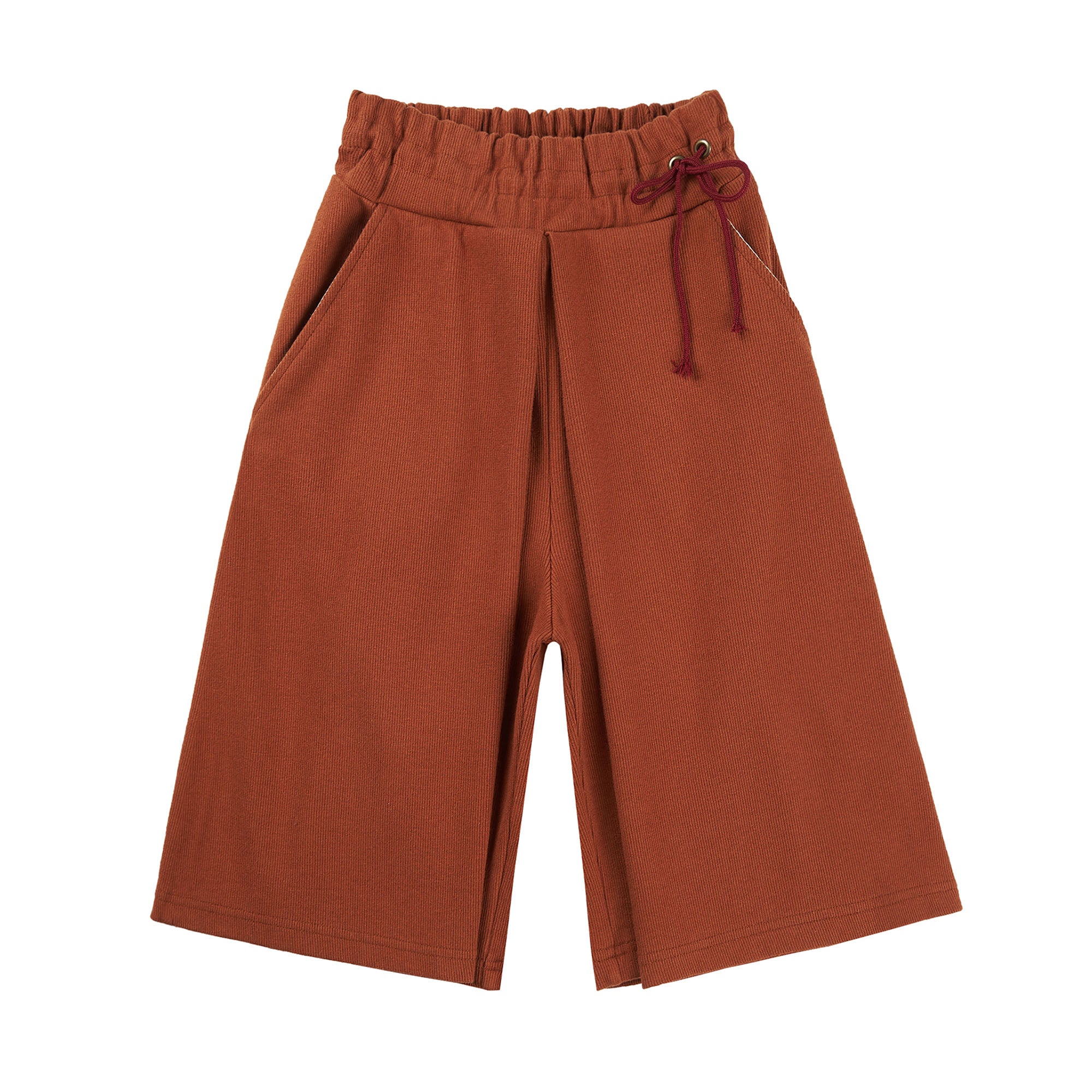 Girls Brown Cotton Trousers