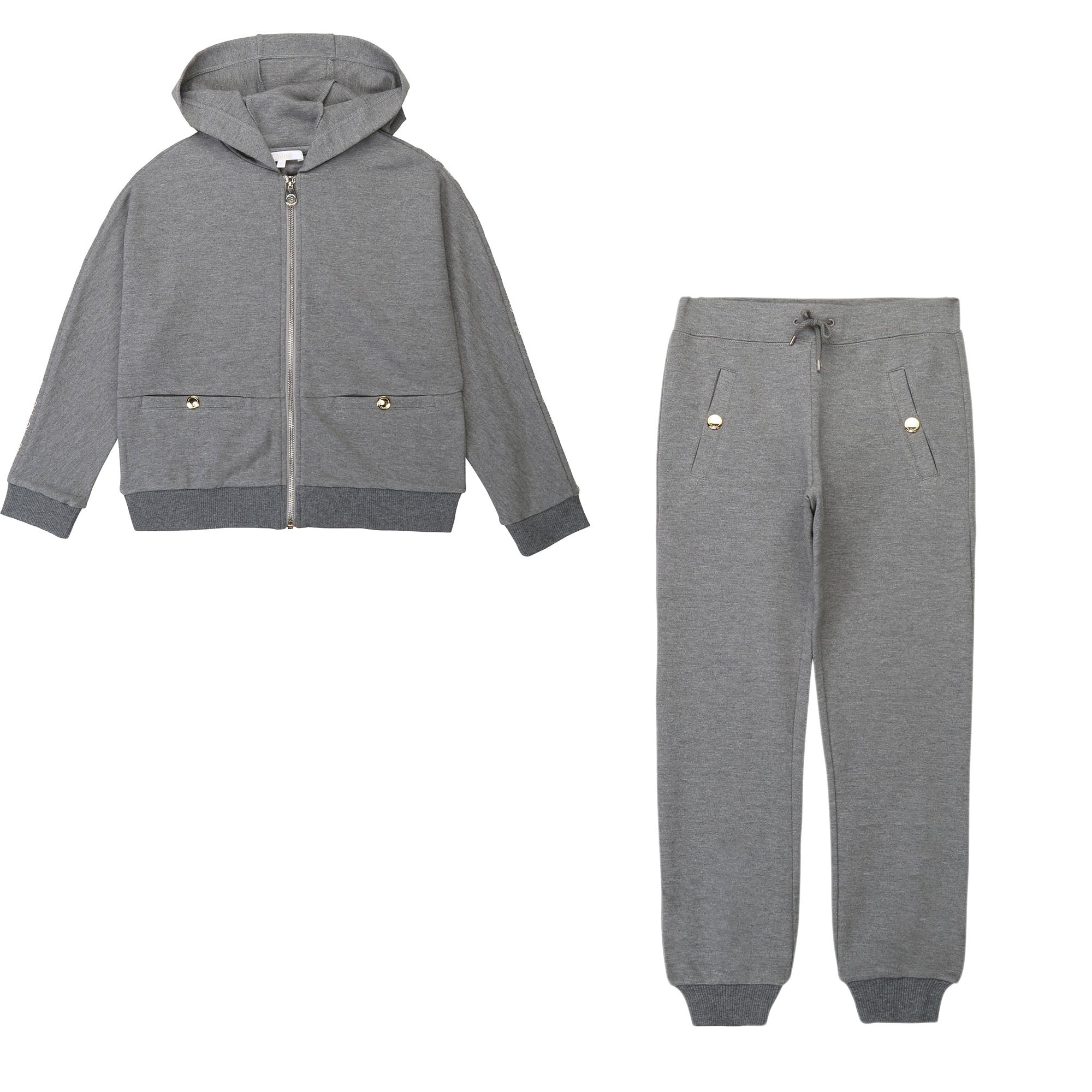 Girls Grey Cotton Set
