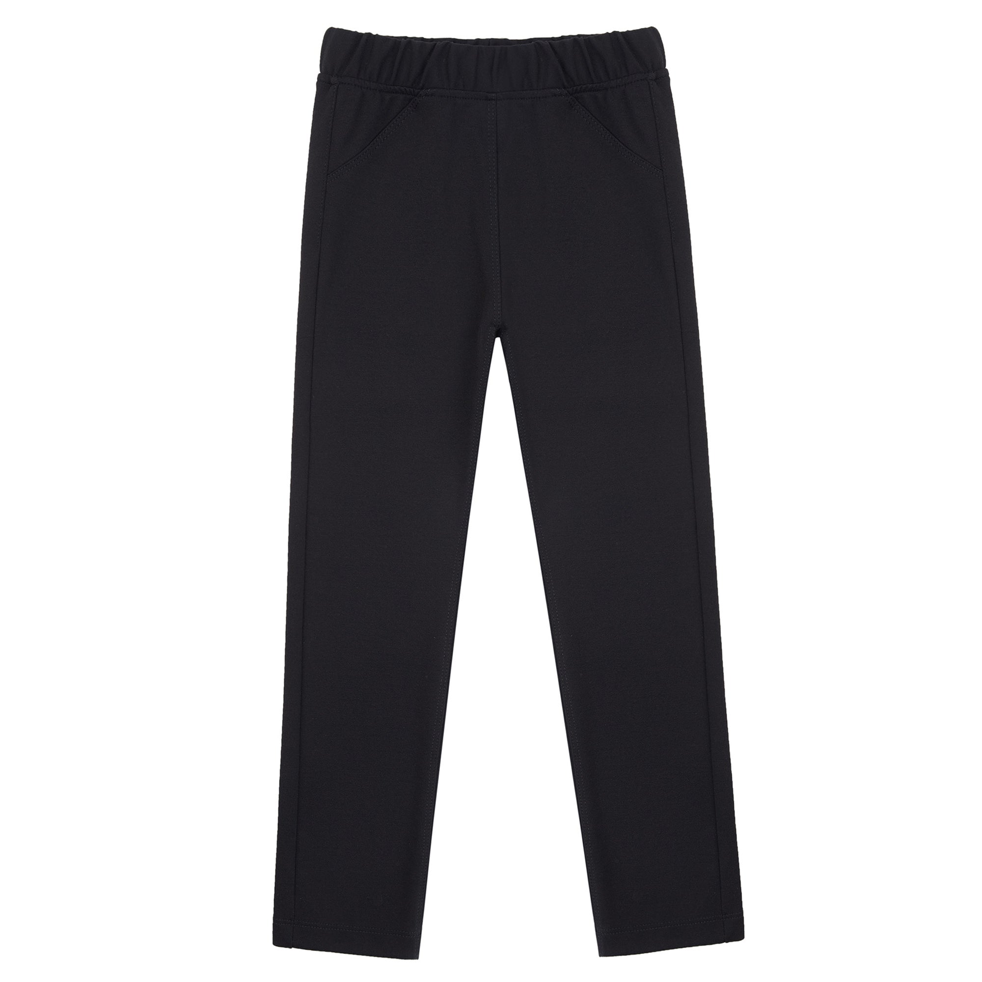 Girls Black Pocket Trousers