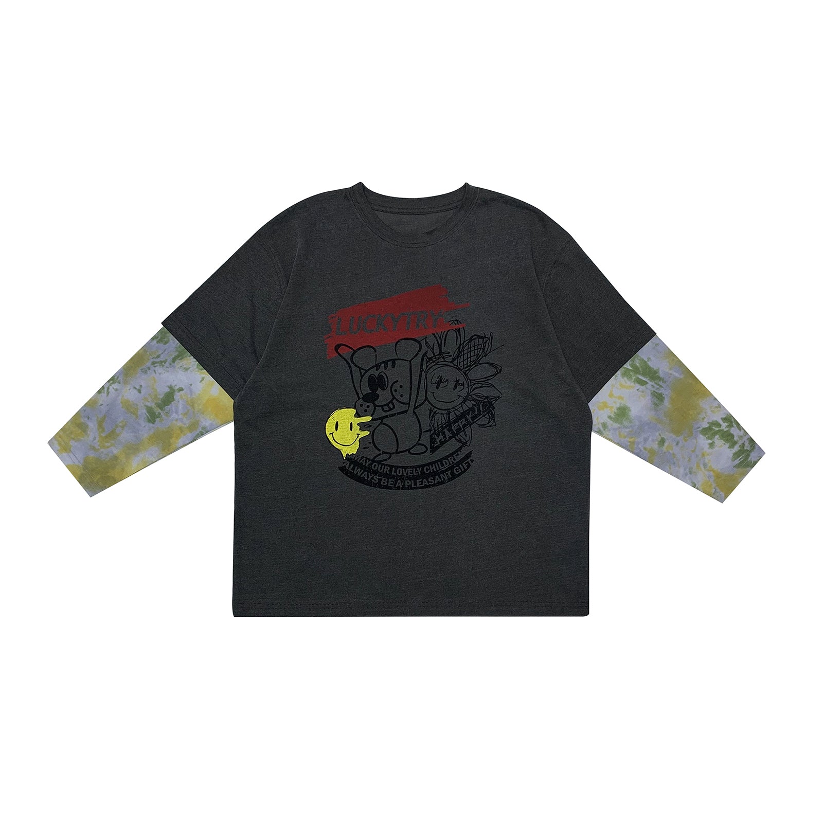 Boys & Girls Dark Grey Tie-Dye T-Shirt