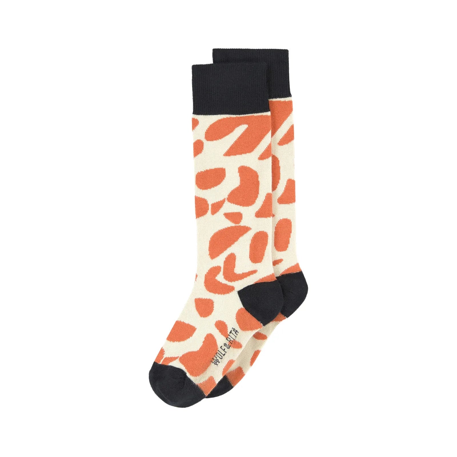Boys & Girls Orange Spotted Cotton Socks