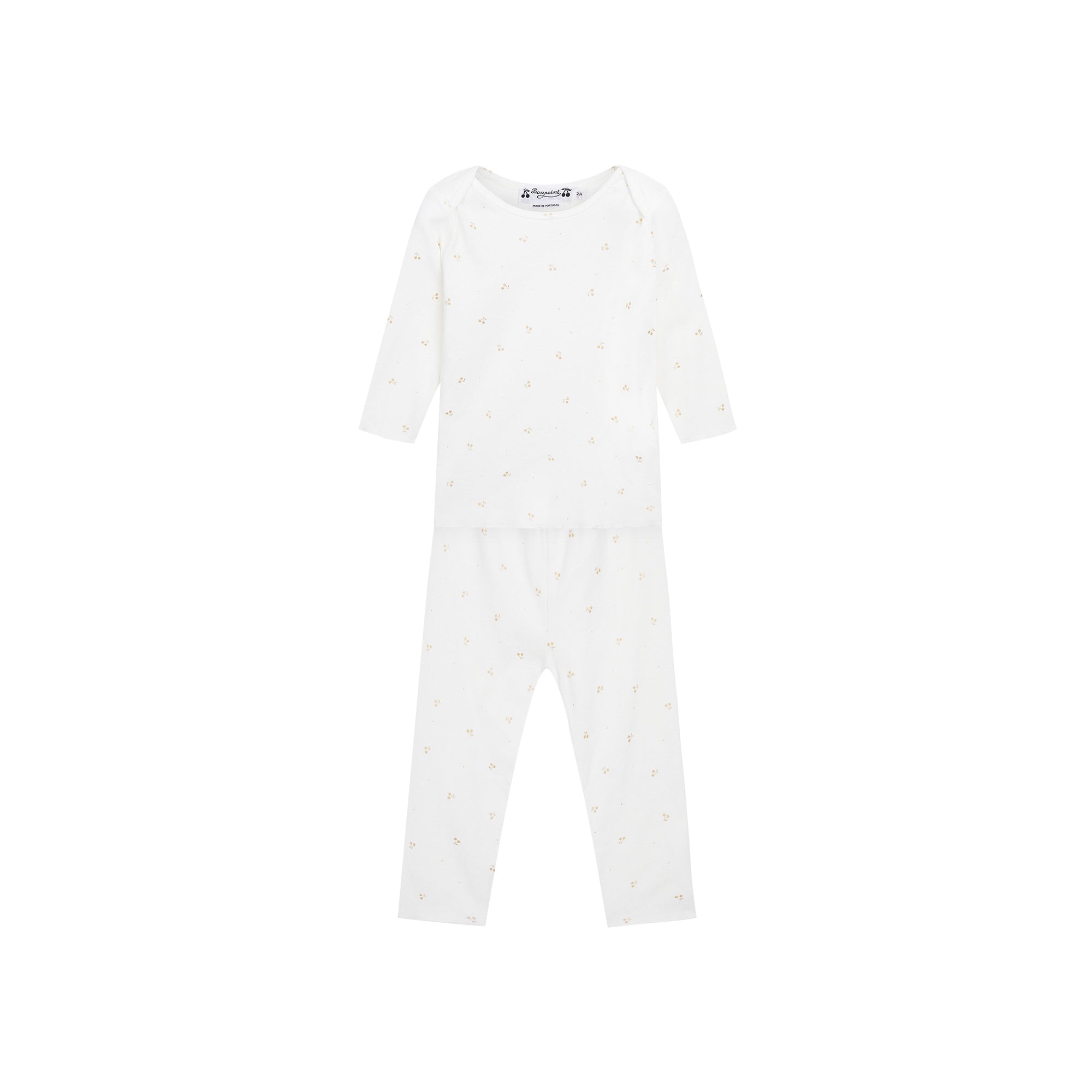 Baby Boys & Girls White Cotton Nightwear Set