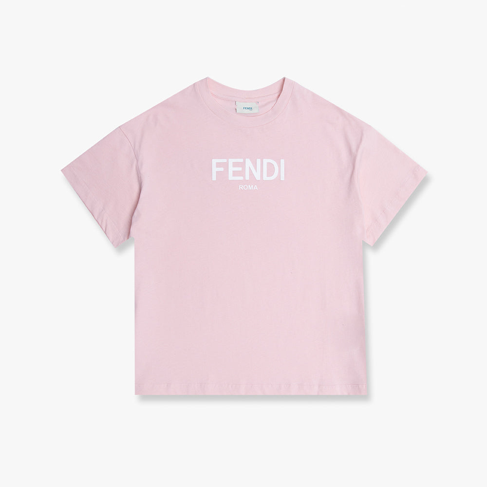 Boys & Girls Pink Logo Cotton T-Shirt
