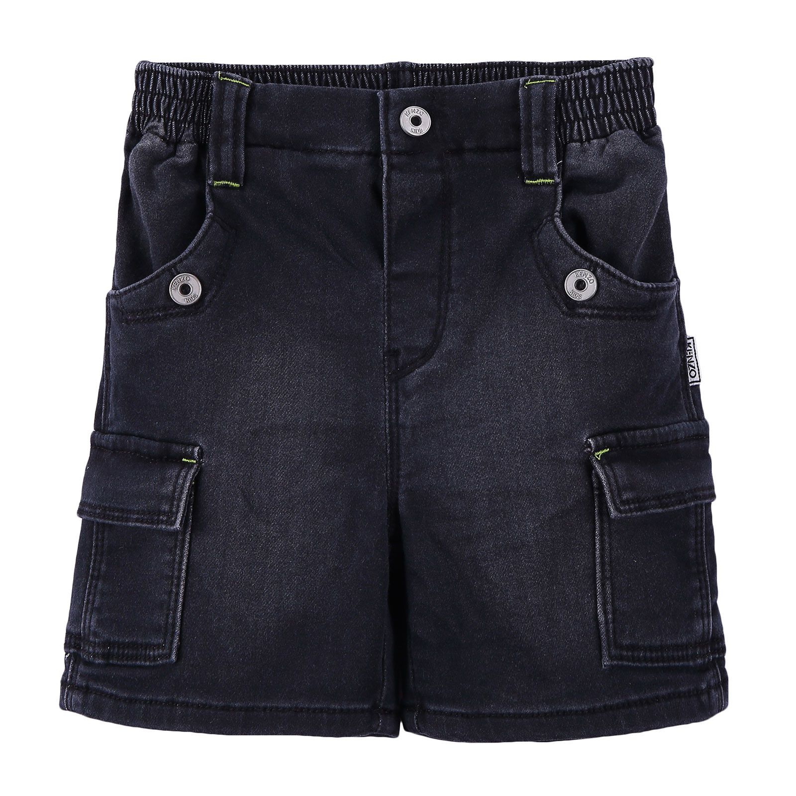 Boys Black Denim Effect Fleece Short - CÉMAROSE | Children's Fashion Store - 1