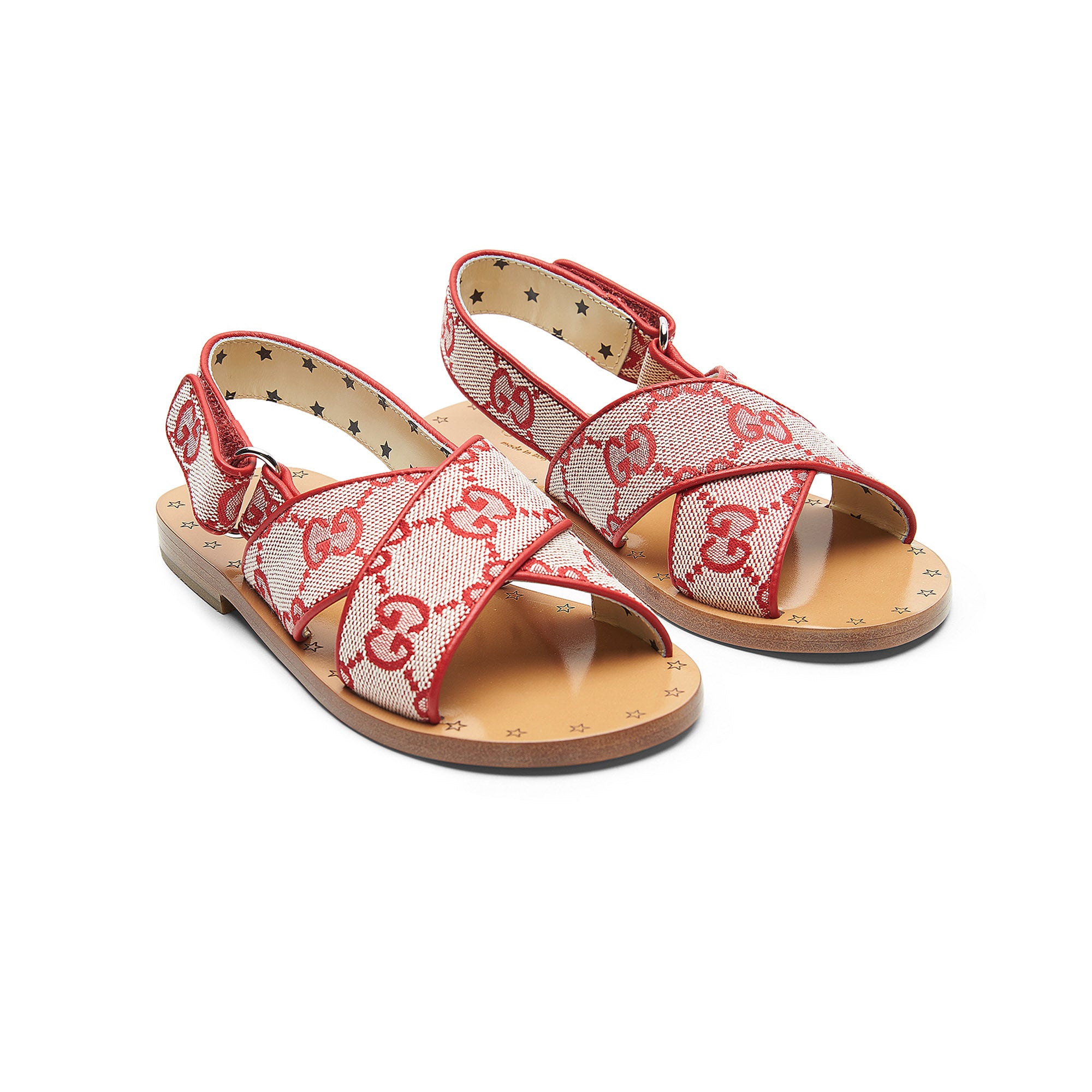Girls Red Logo Sandals