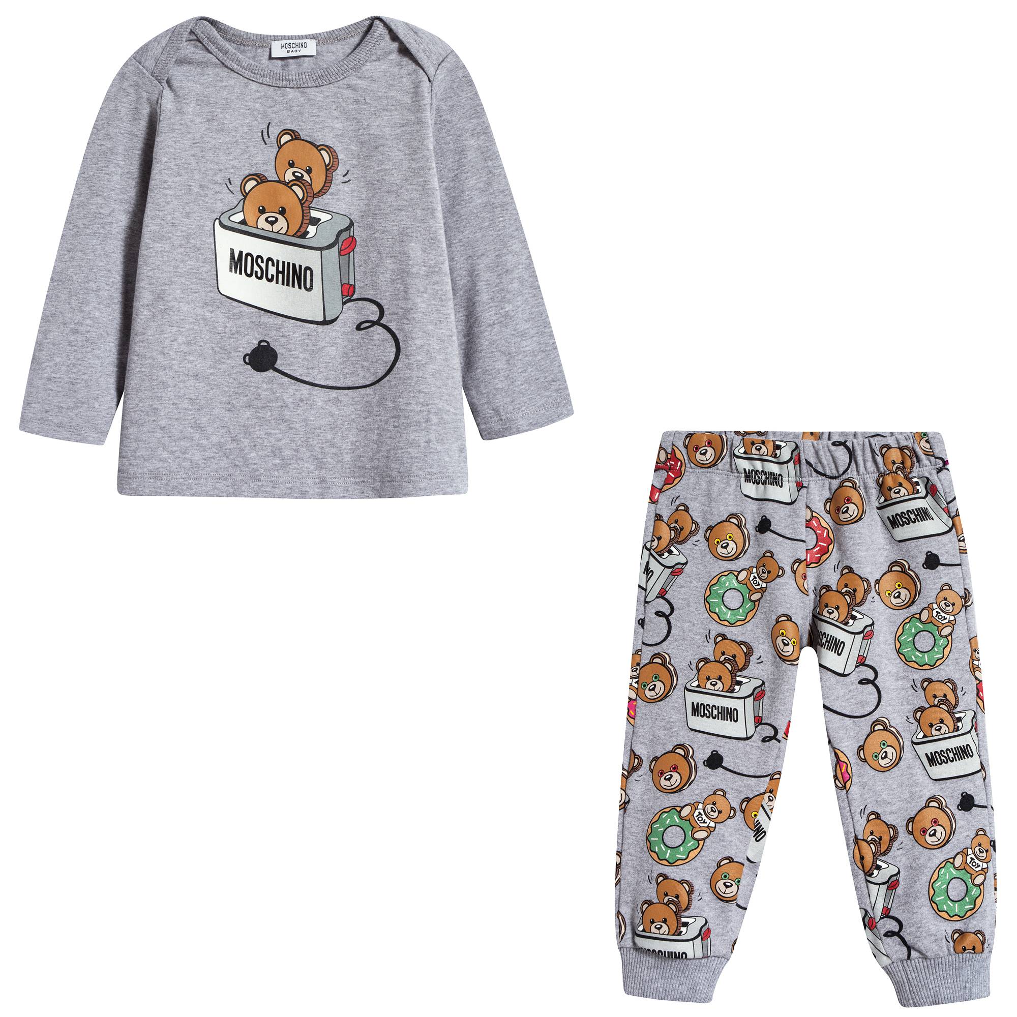 Boys & Girls Melange Grey Cotton Sets