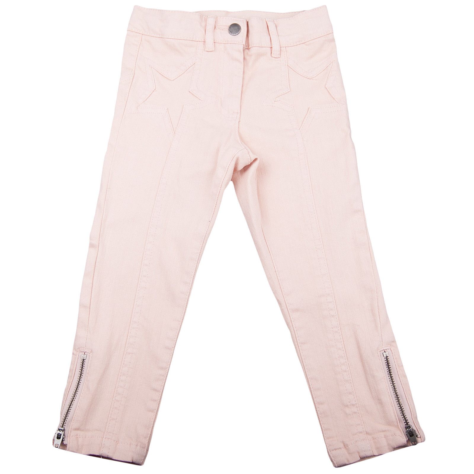 Twinkle Girls Peachy Pink Skinny Jeans With Star Trims - CÉMAROSE | Children's Fashion Store - 1