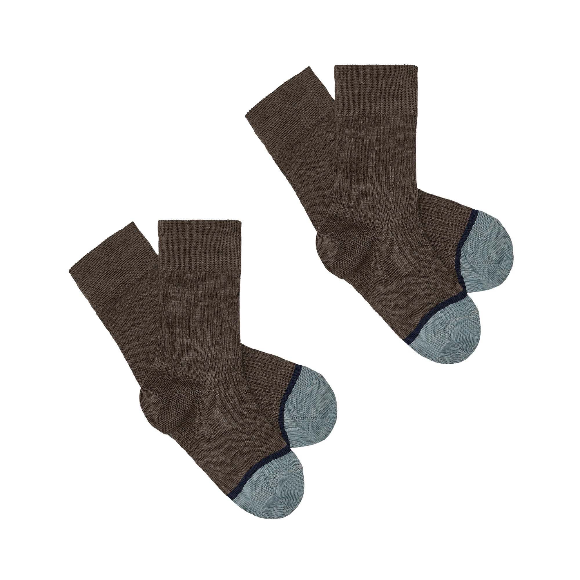 Boys & Girls Brown Wool Socks (2 Pack)