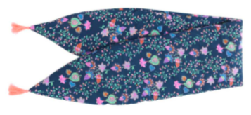 Girls Blue Pine Cone Cotton Scarf