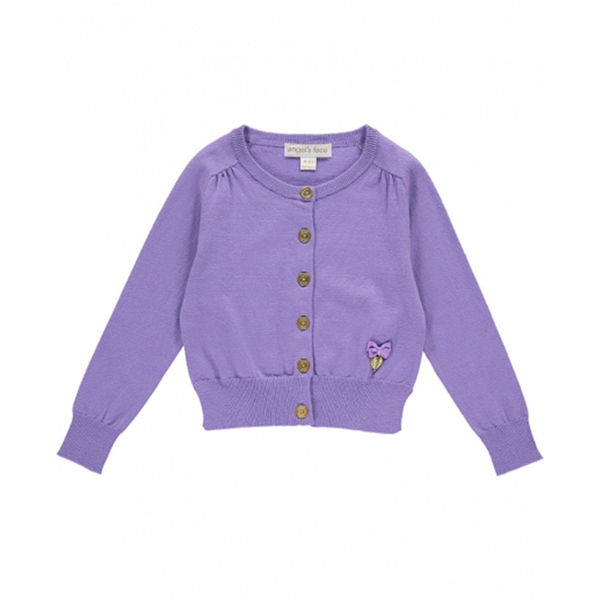 Girls Violet Cotton Cardigan