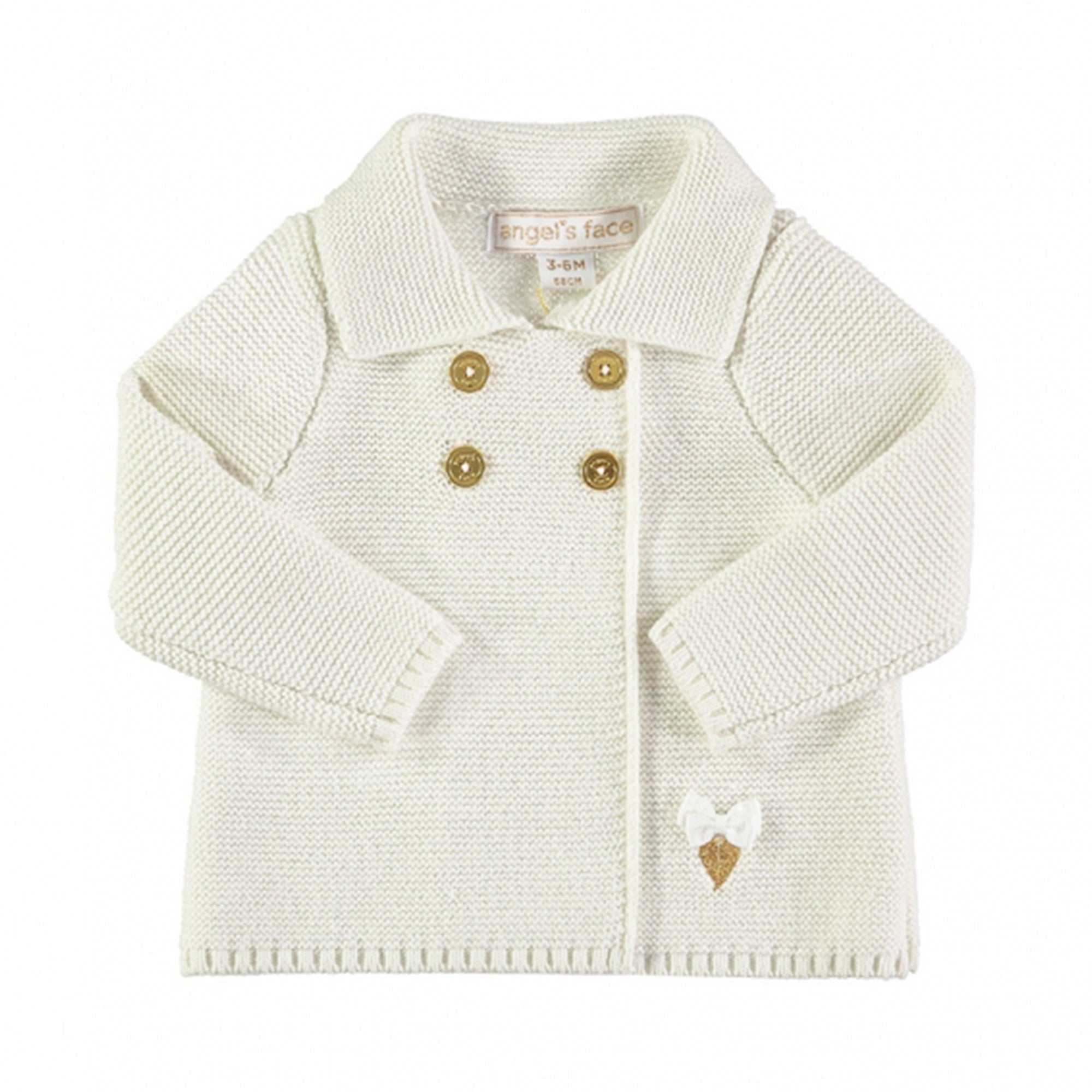 Baby White Cotton Cardigan