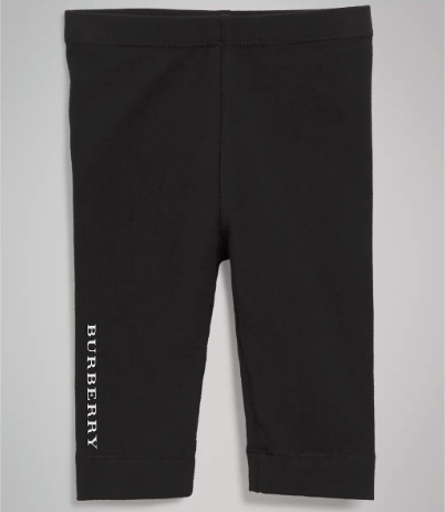 Baby Girls Black Cotton Leggings
