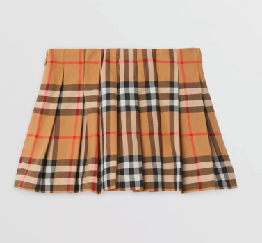 Baby Girls Antique Yellow Cotton Skirt