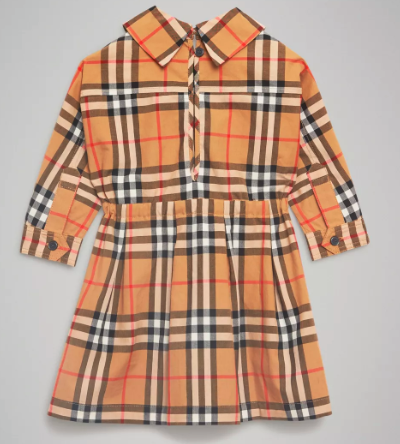 Baby Girls Antique Yellow Cotton Dress