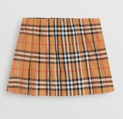 Girls Antique Yellow Cotton Skirt