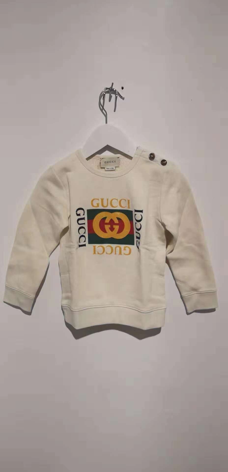Baby Pearl White Cotton Sweatshirt