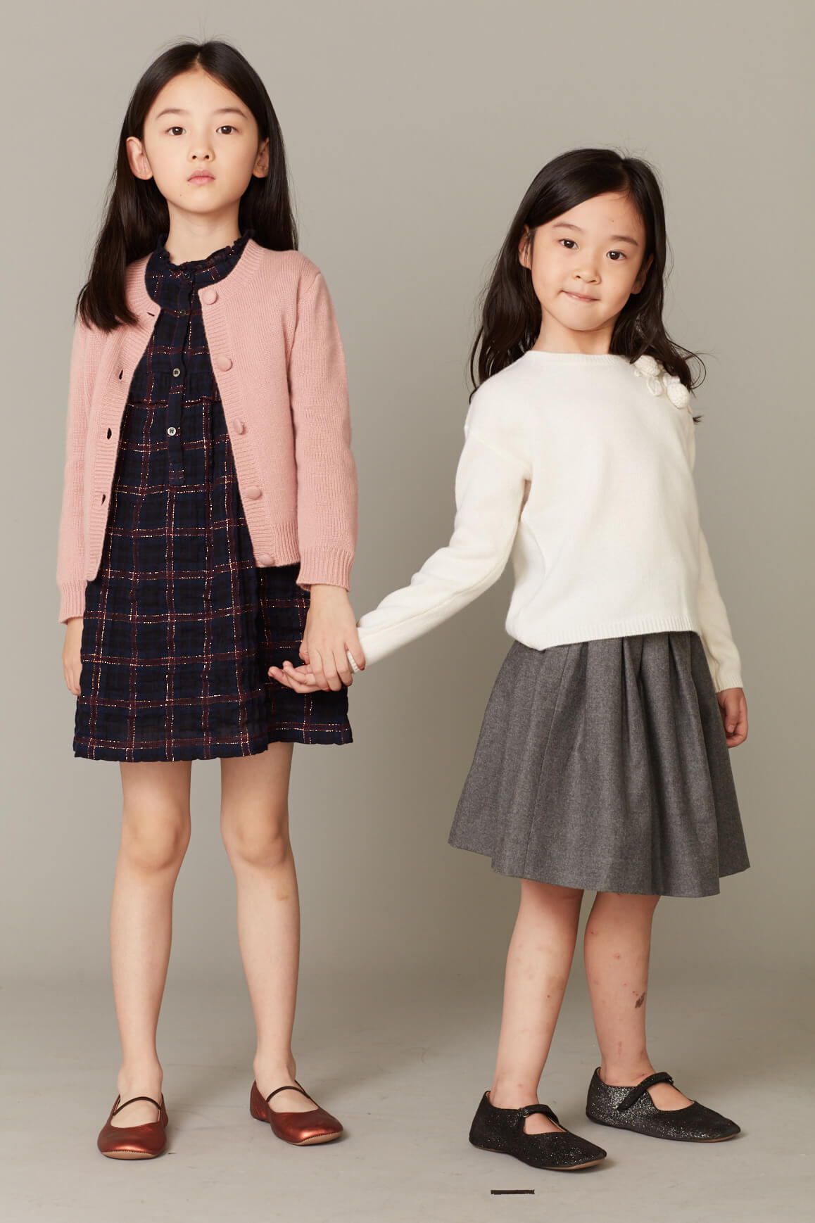 Girls White Embroidered Wool Sweater