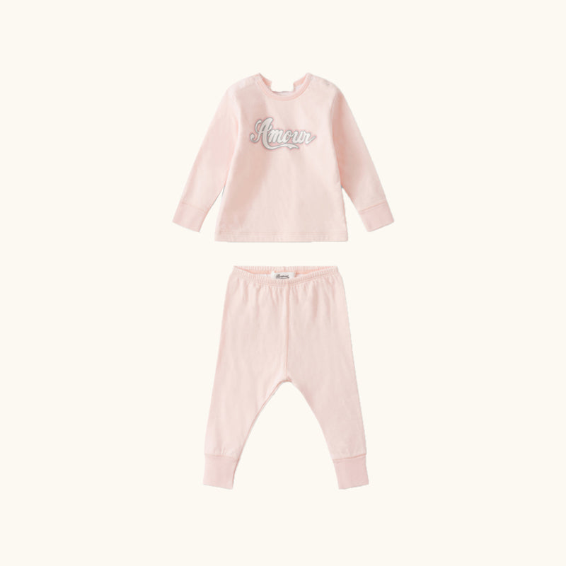 Baby Girls Light Pink Cotton Babysuit