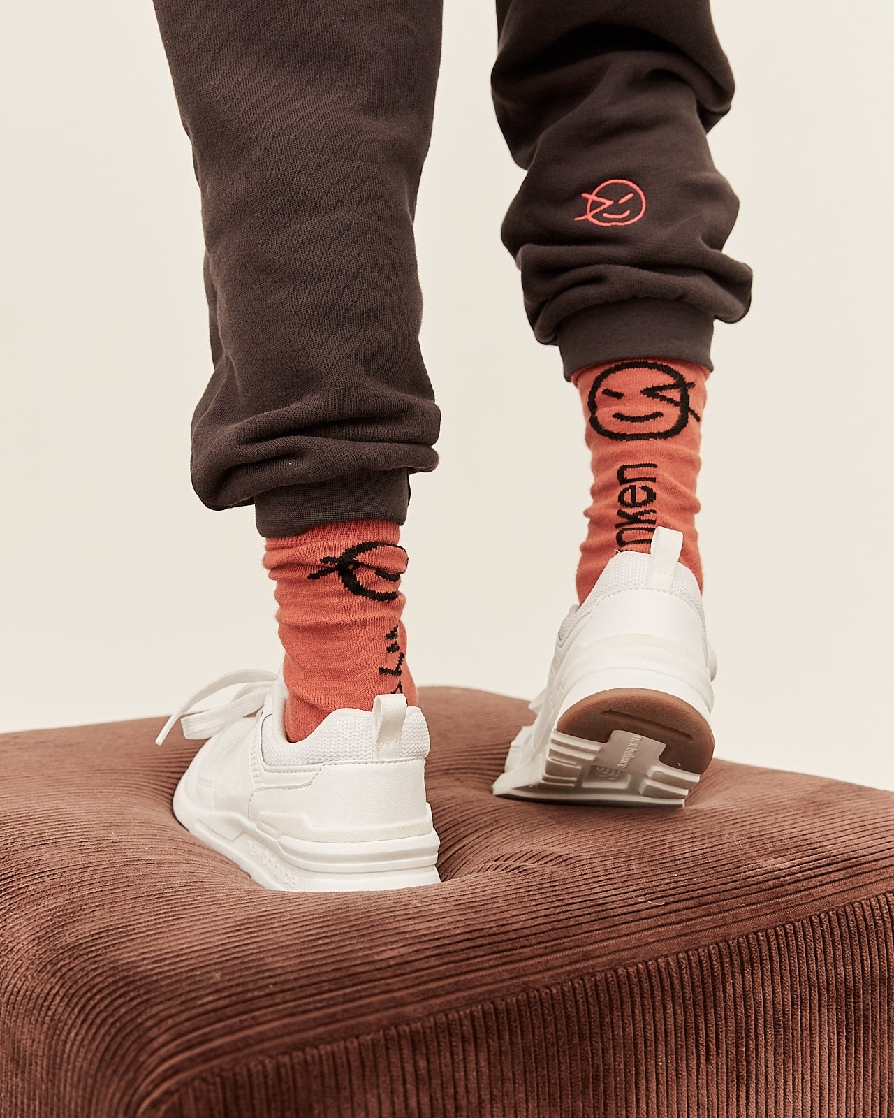 Boys & Girls Red Logo Cotton Socks