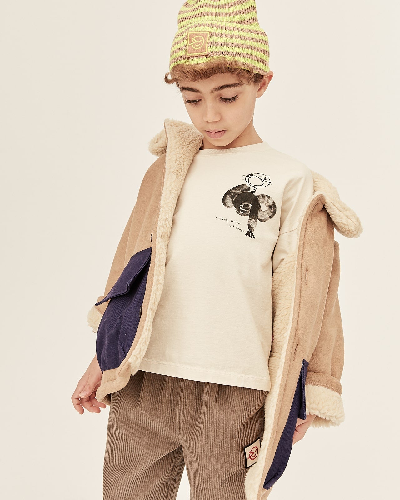 Boys & Girls Yellow Stripes Cotton Hat