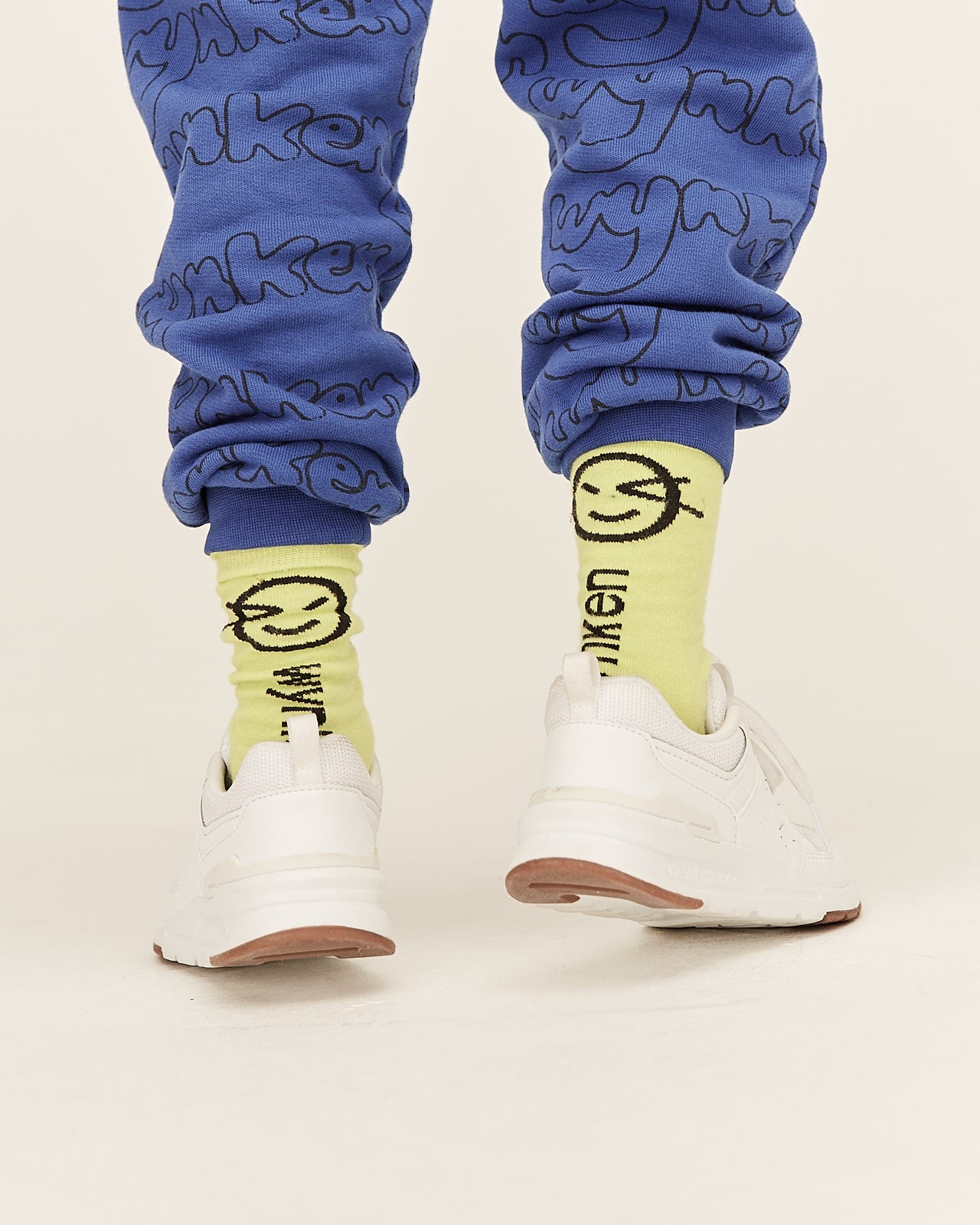 Boys & Girls Yellow Logo Cotton Socks
