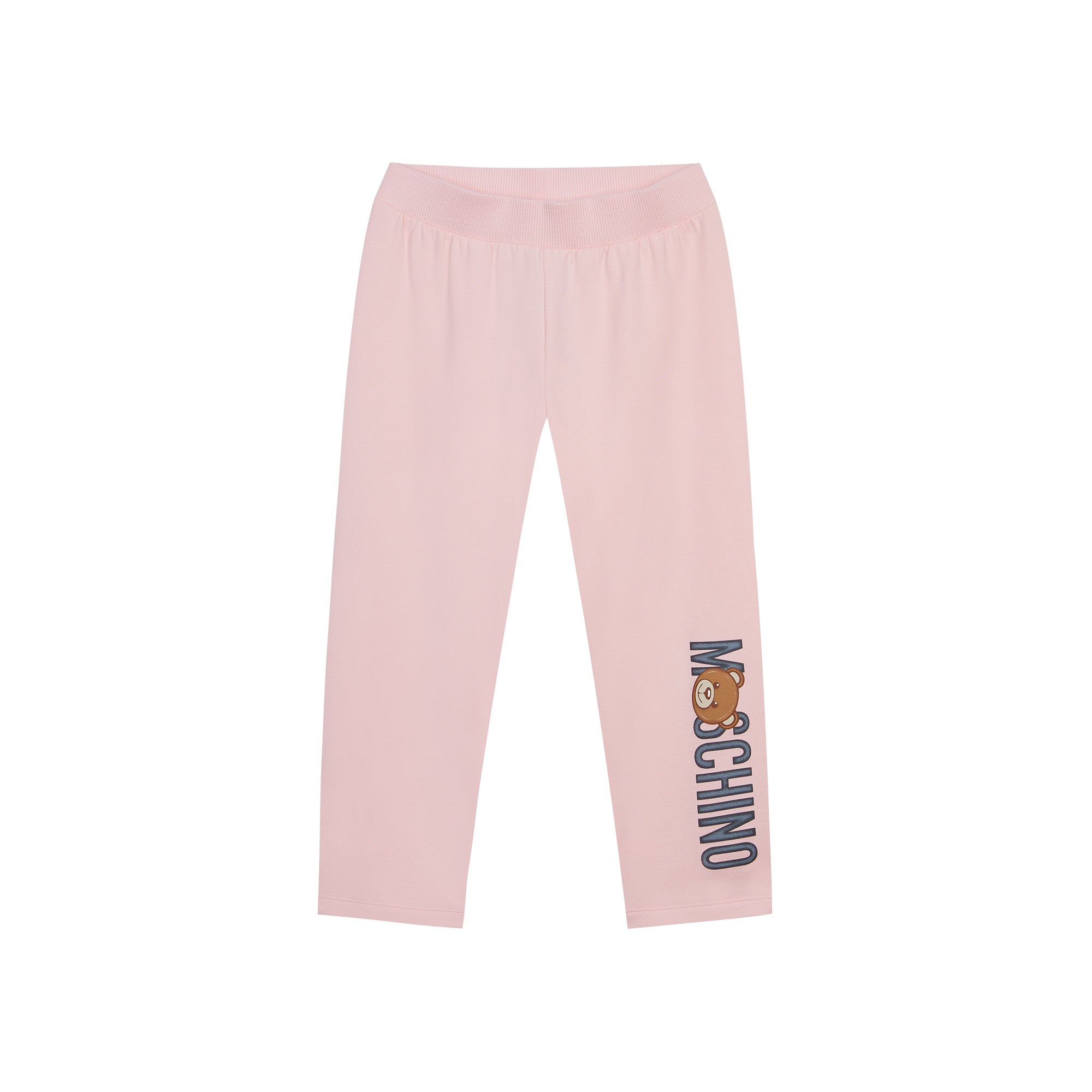 Baby Boys & Girls Pink Logo Cotton Trousers