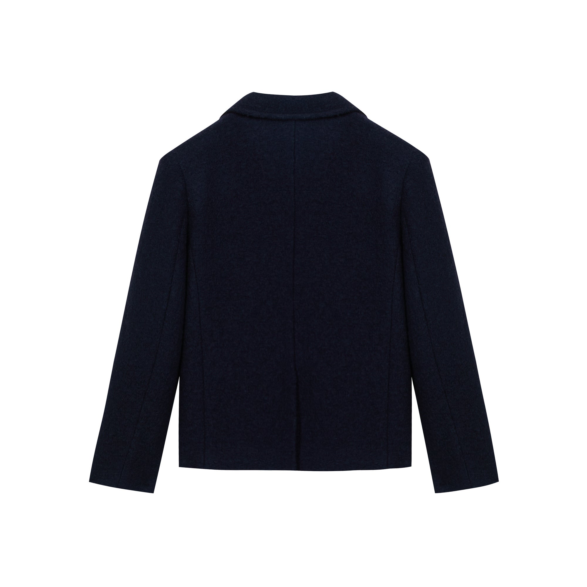 Boys Navy Wool Coat