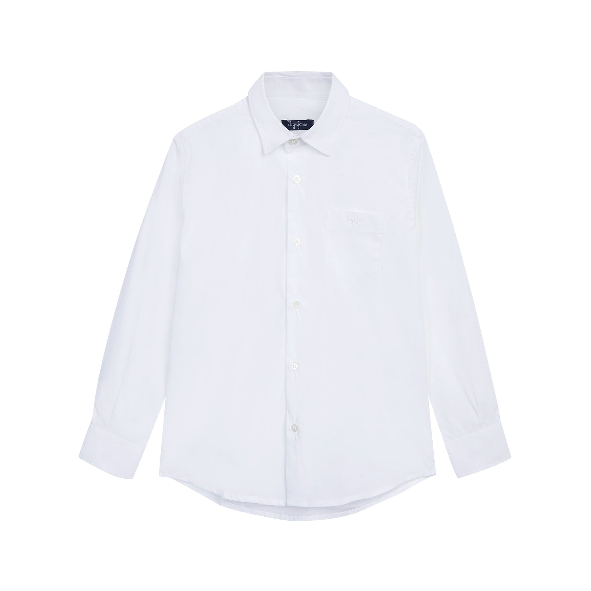 Boys White Cotton Shirt