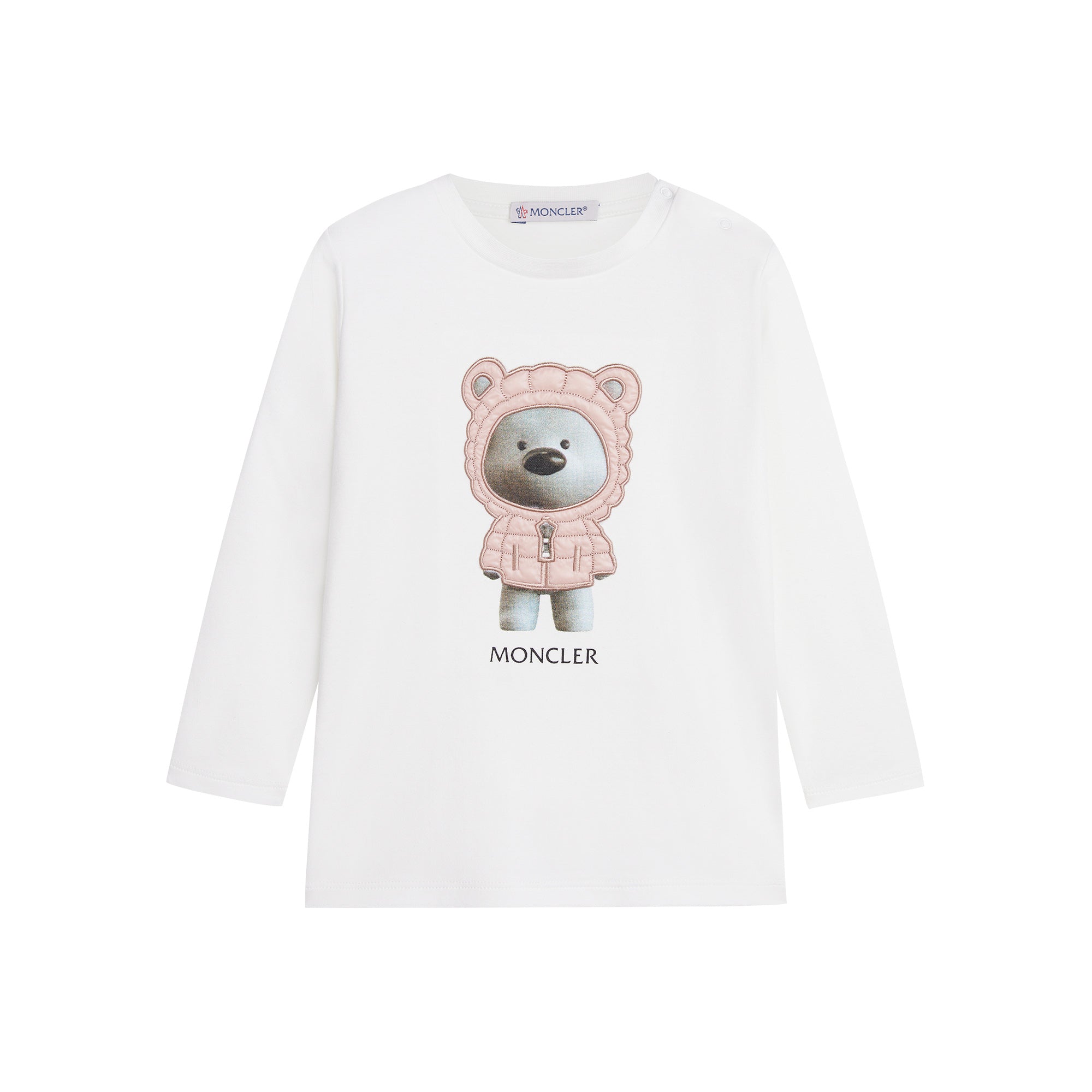 Baby Boys & Girls White Printed Cotton T-Shirt