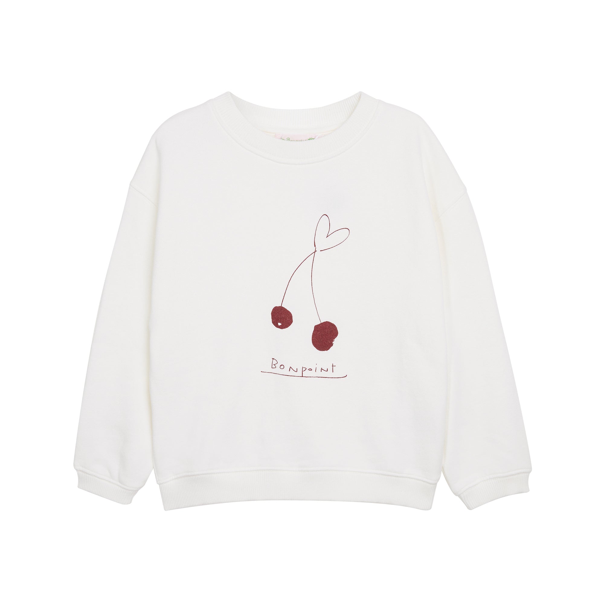 Girls White Logo Cotton Sweatshirt