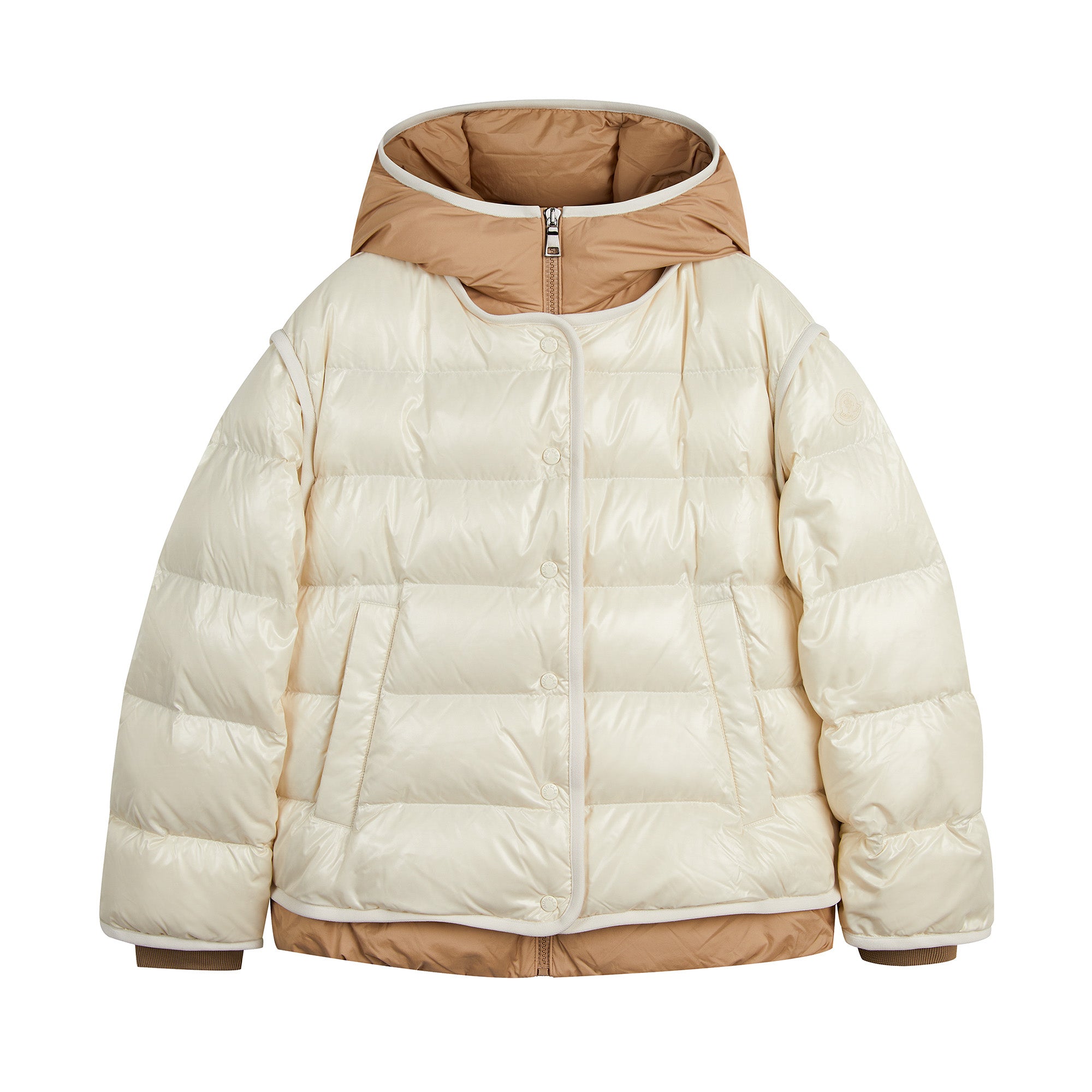Girls Beige "ABRAMS" Padded Down Jacket