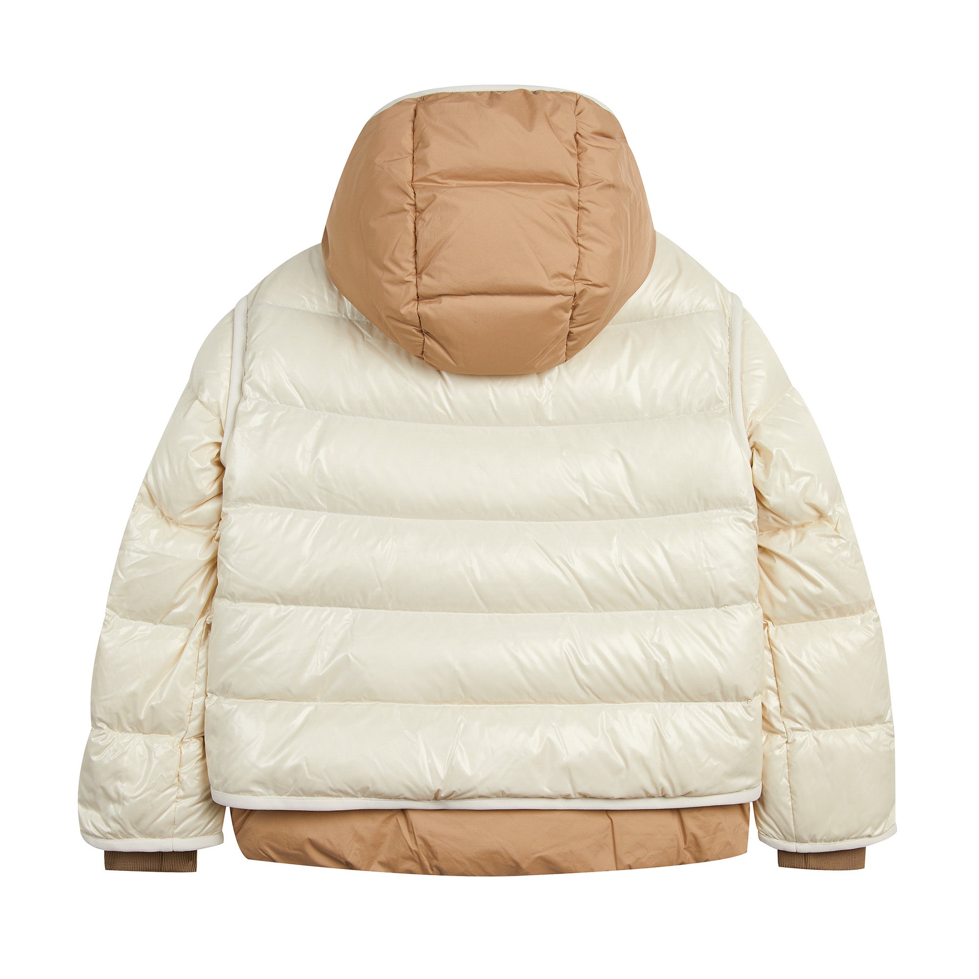 Girls Beige "ABRAMS" Padded Down Jacket