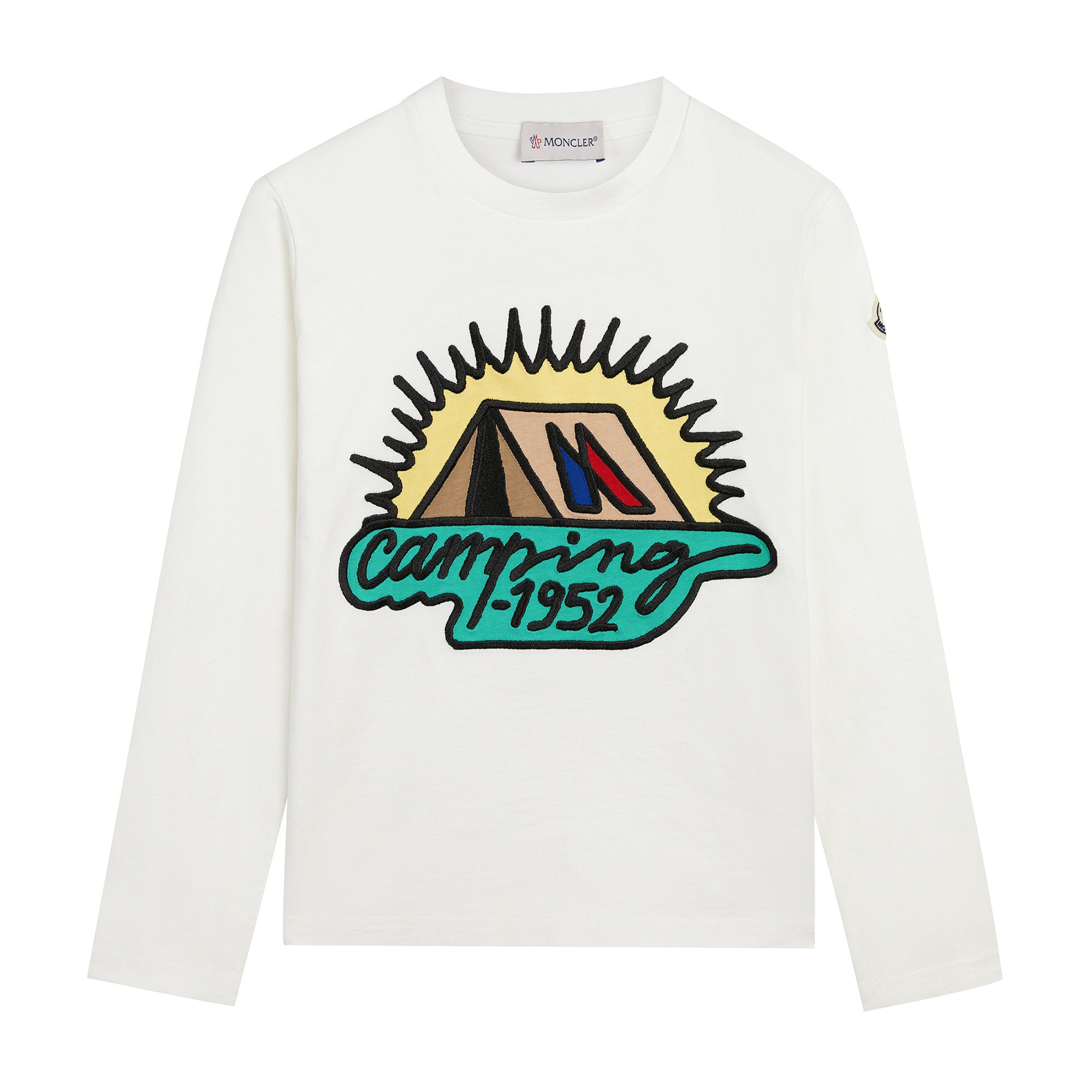 Boys White Printed Cotton T-Shirt