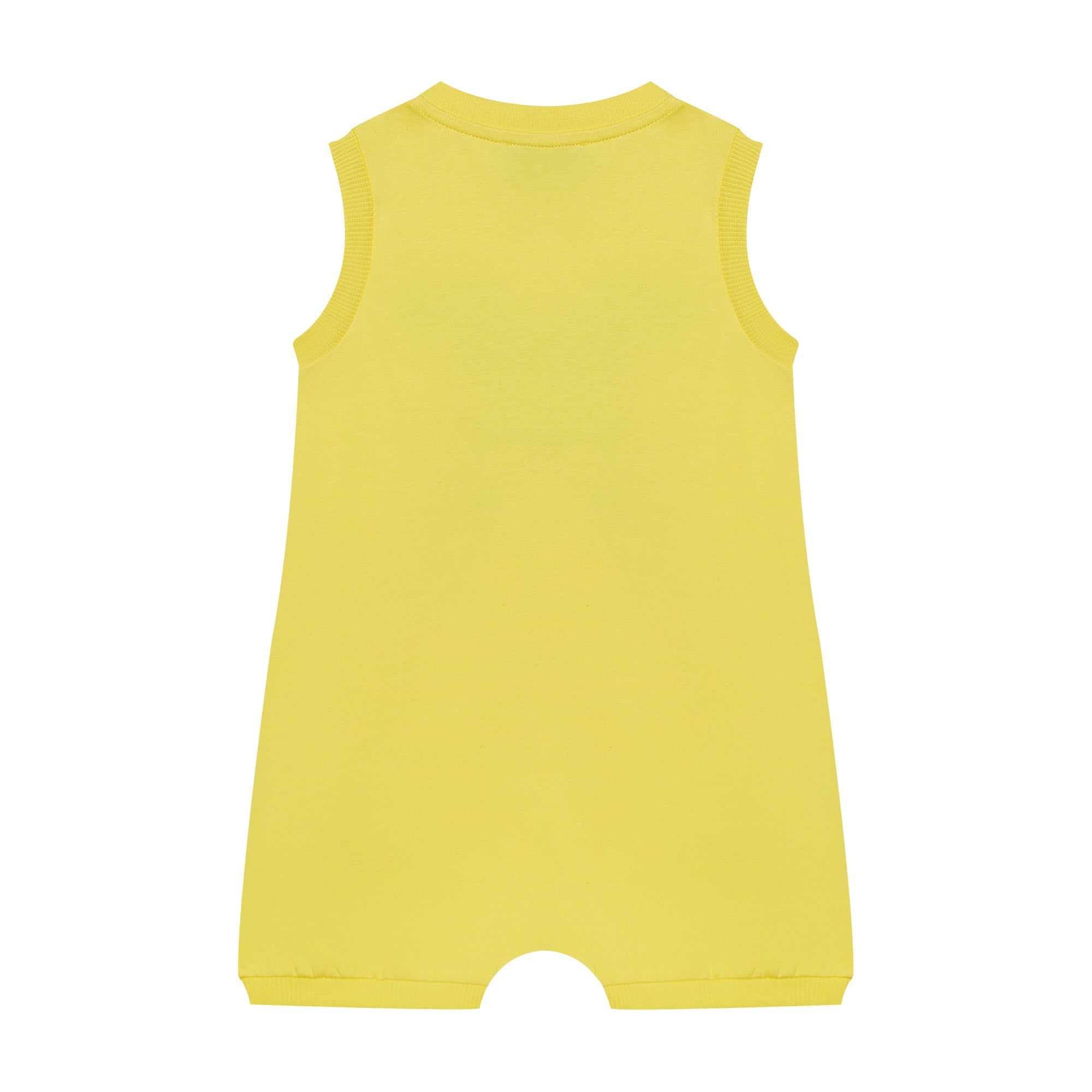Baby Boys & Girls Yellow Cotton Babysuit