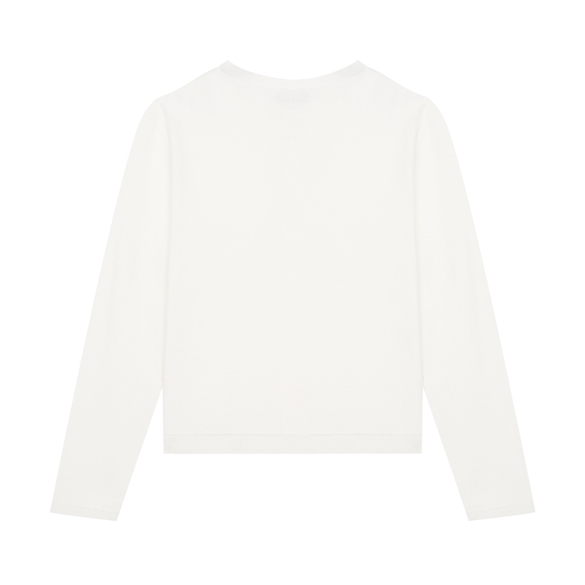 Girls White Cotton Cardigan