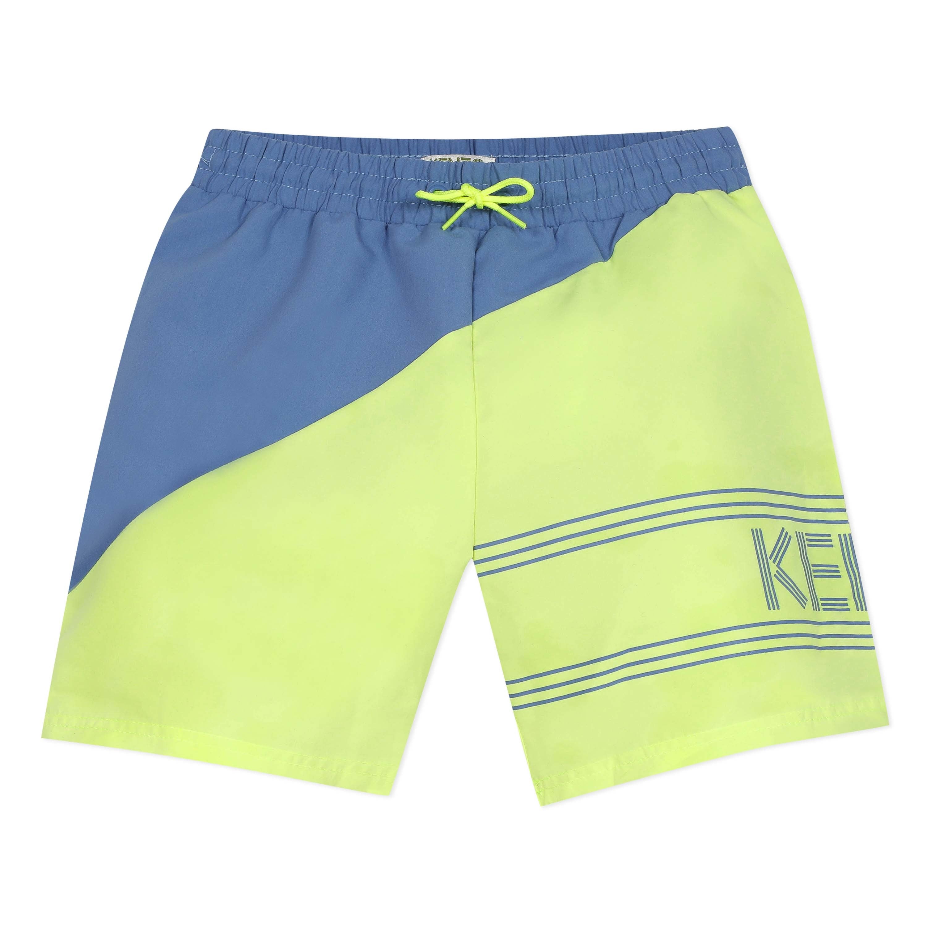 Boys Yellow & Blue Swim Shorts