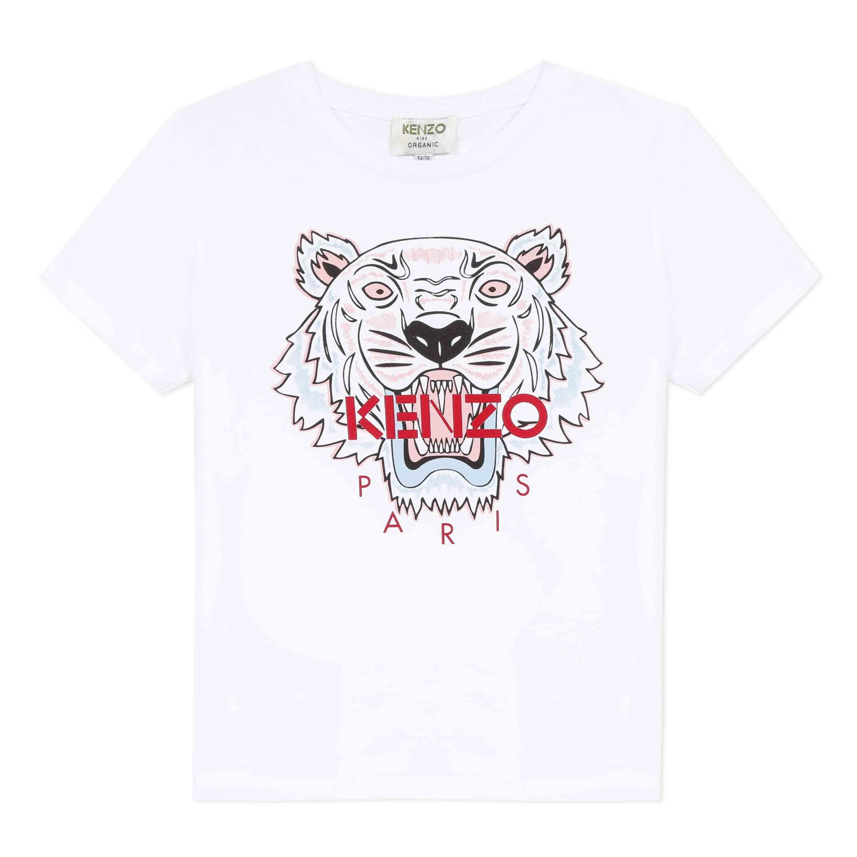 Girls Optic White Cotton T-Shirt