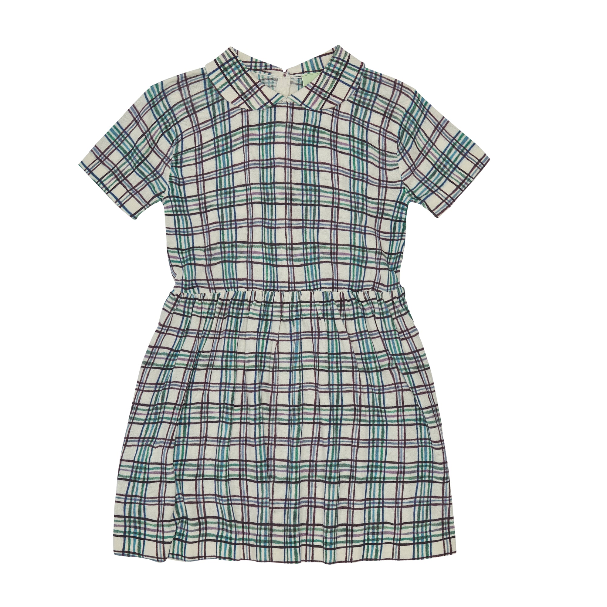 Girls Multicolor Check Cotton Dress