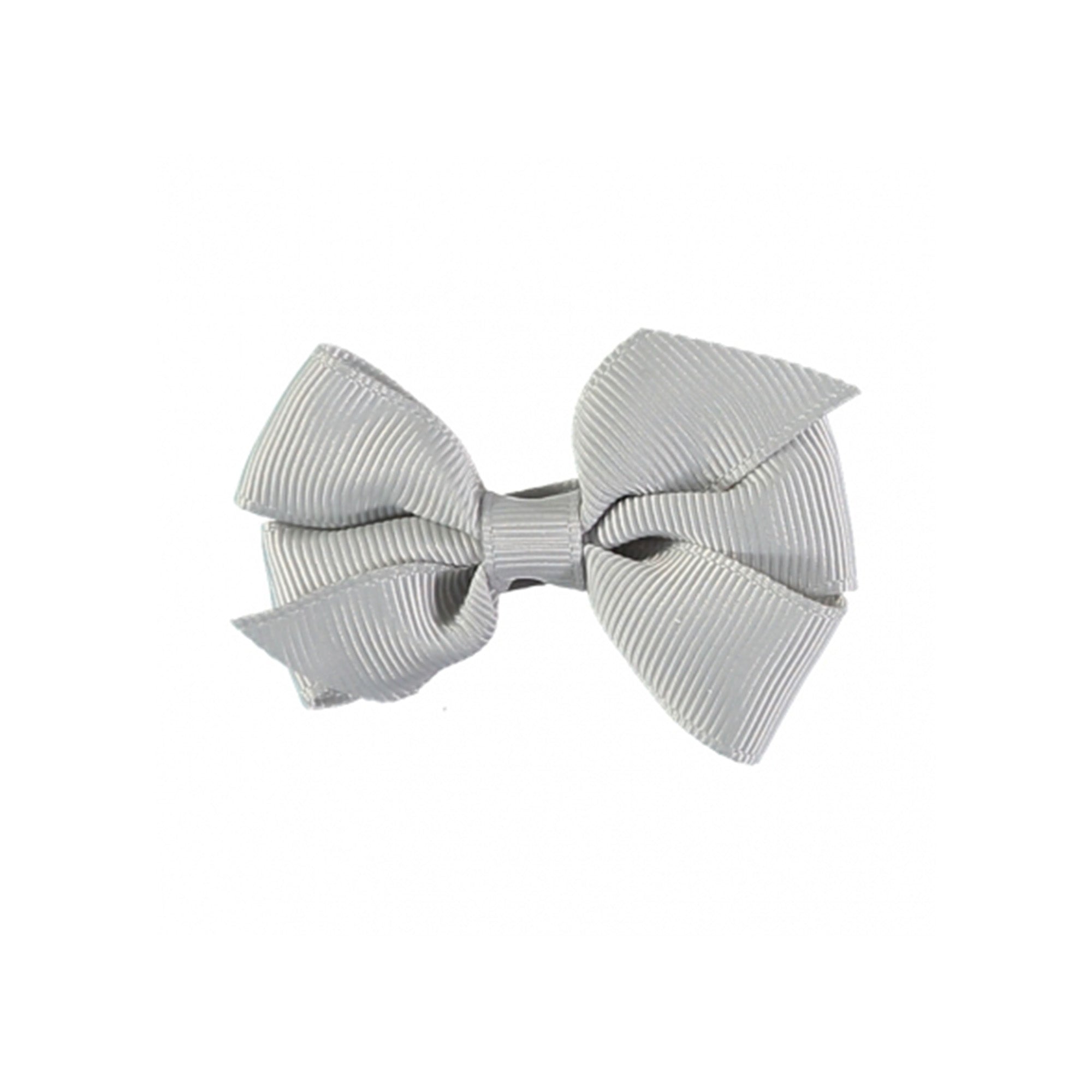 Girls Silver Grosgrain Hair Clip