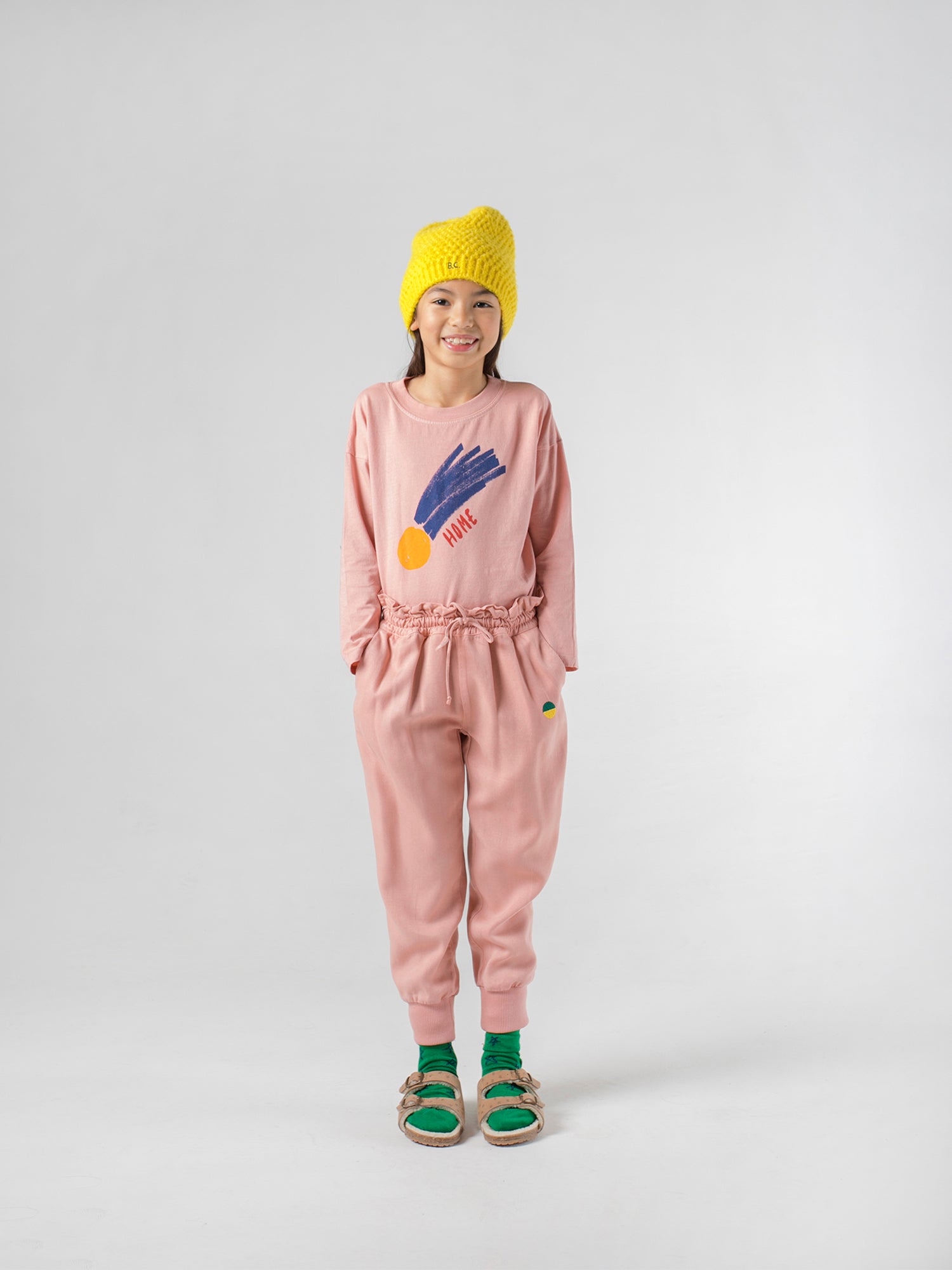 Girls Pink Baggy Trousers