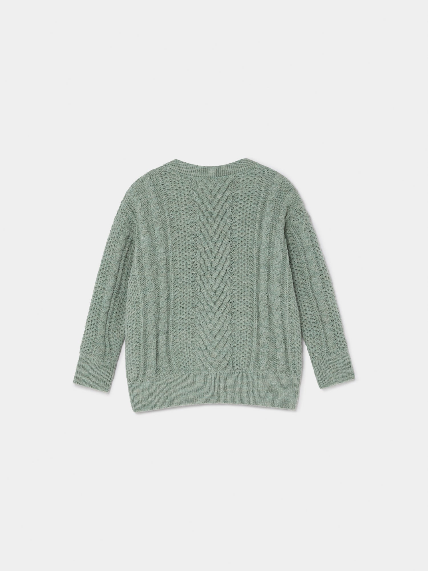 Boys Green Logo Cardigan