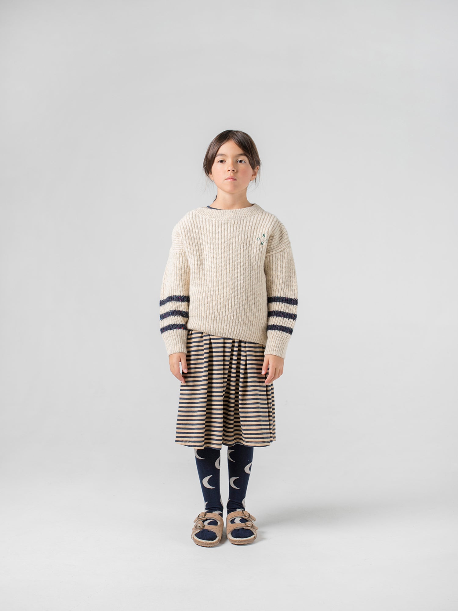 Boys & Girls Beige Logo Sweater