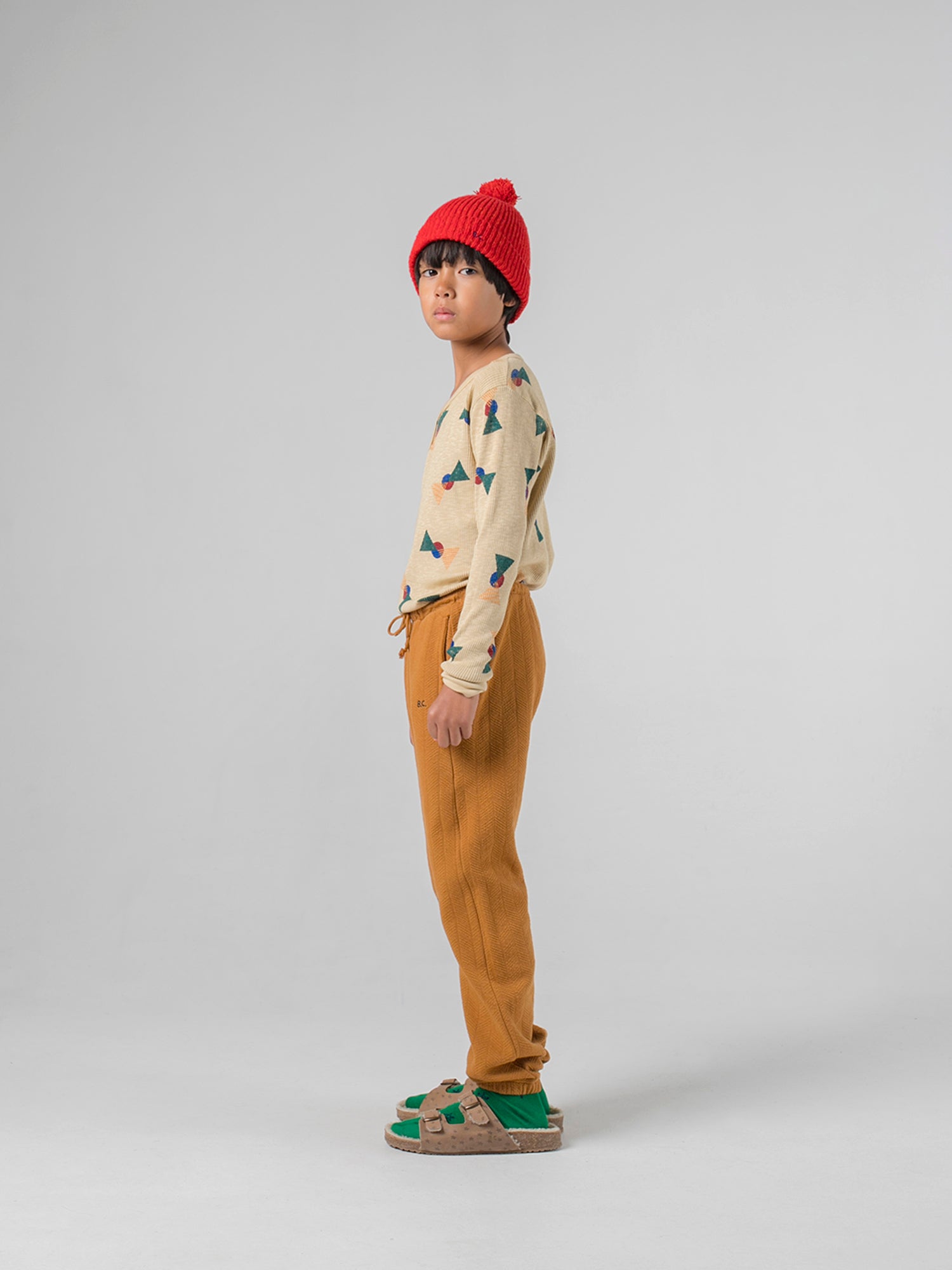 Boys & Girls Red Saturn Pompom Hat