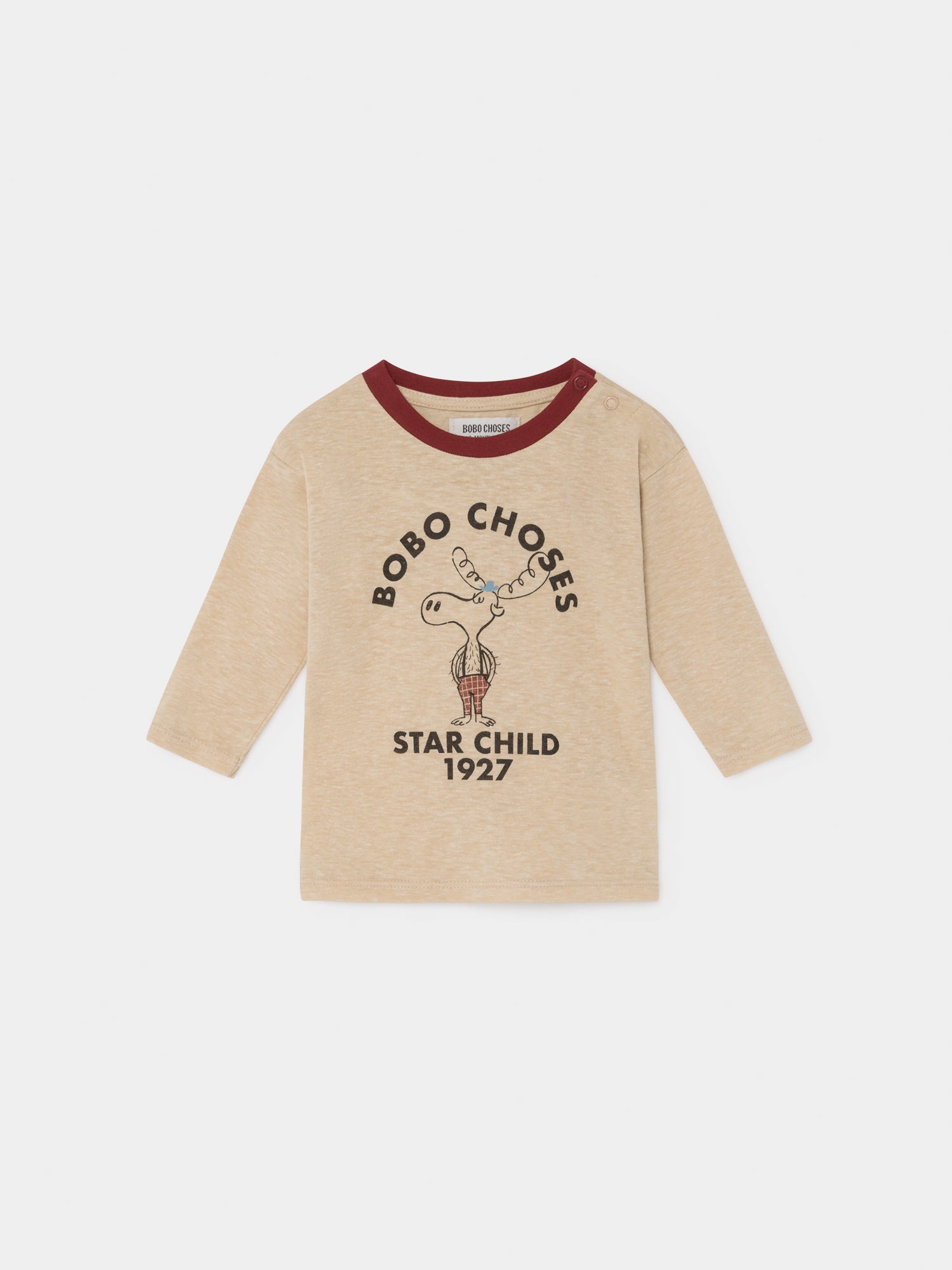 Baby Boys Camel Moose Long Sleeve T-shirt