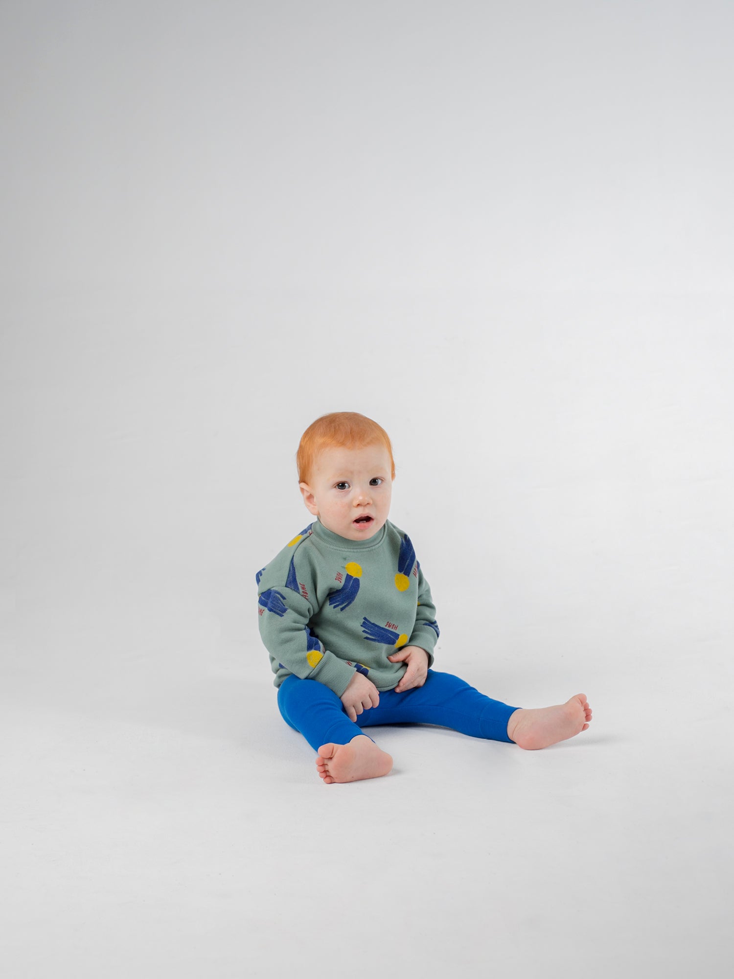 Baby Boys Green Star Cotton Sweatshirt