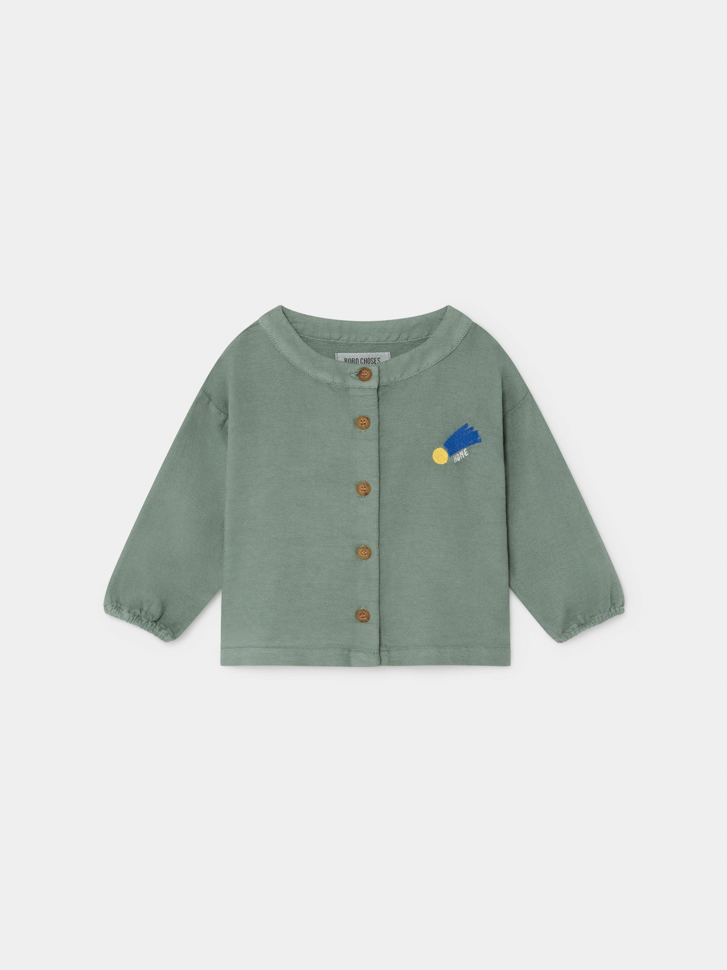 Baby Boys Green Cotton Blouse