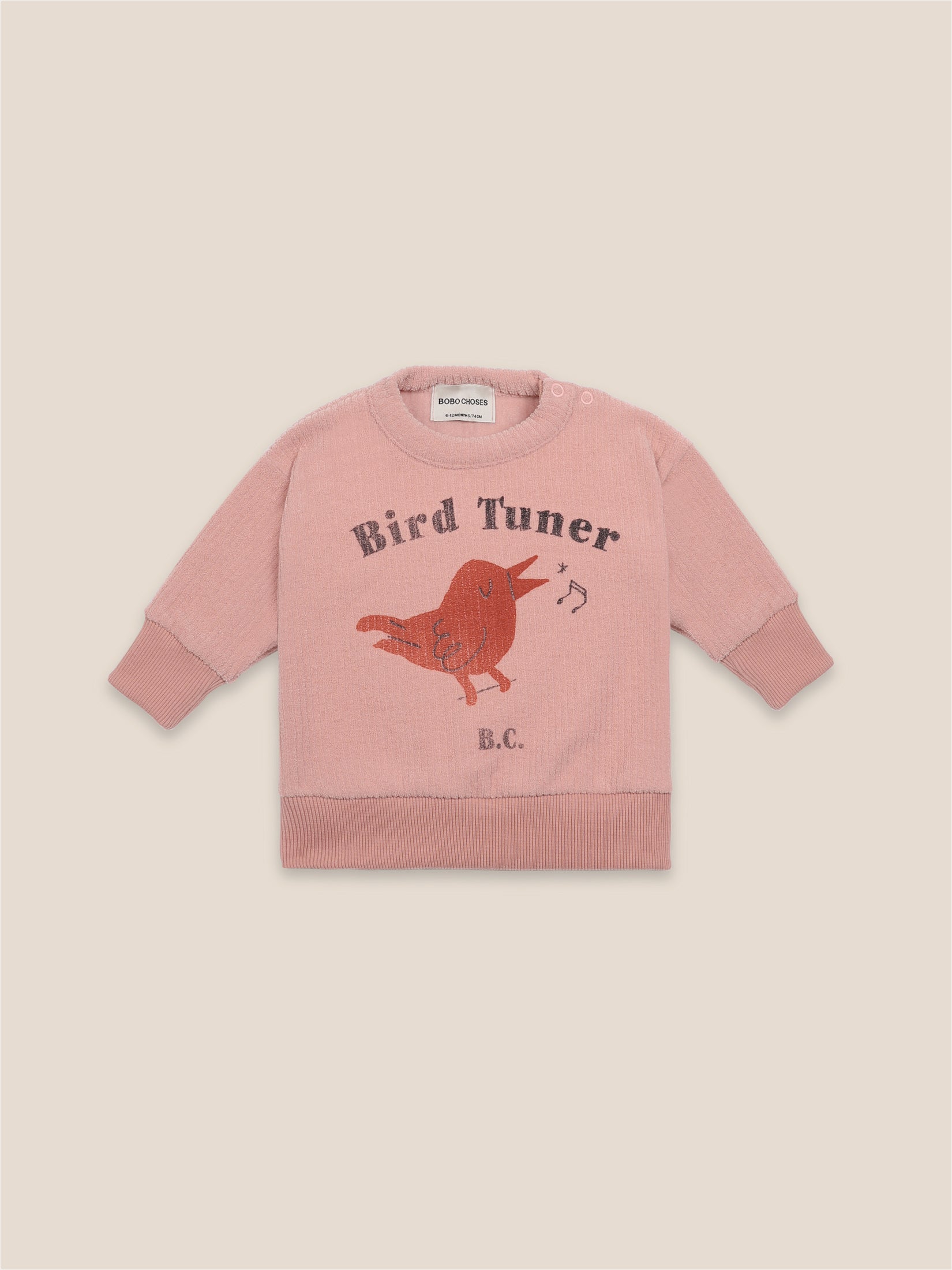 Baby Boys Rose Tan Bird Sweatshirt