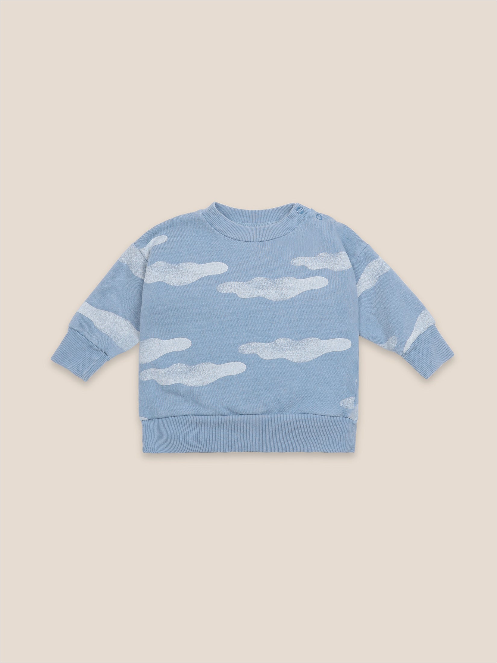 Baby Boys Forever Blue Clouds Organic Cotton Sweatshirt